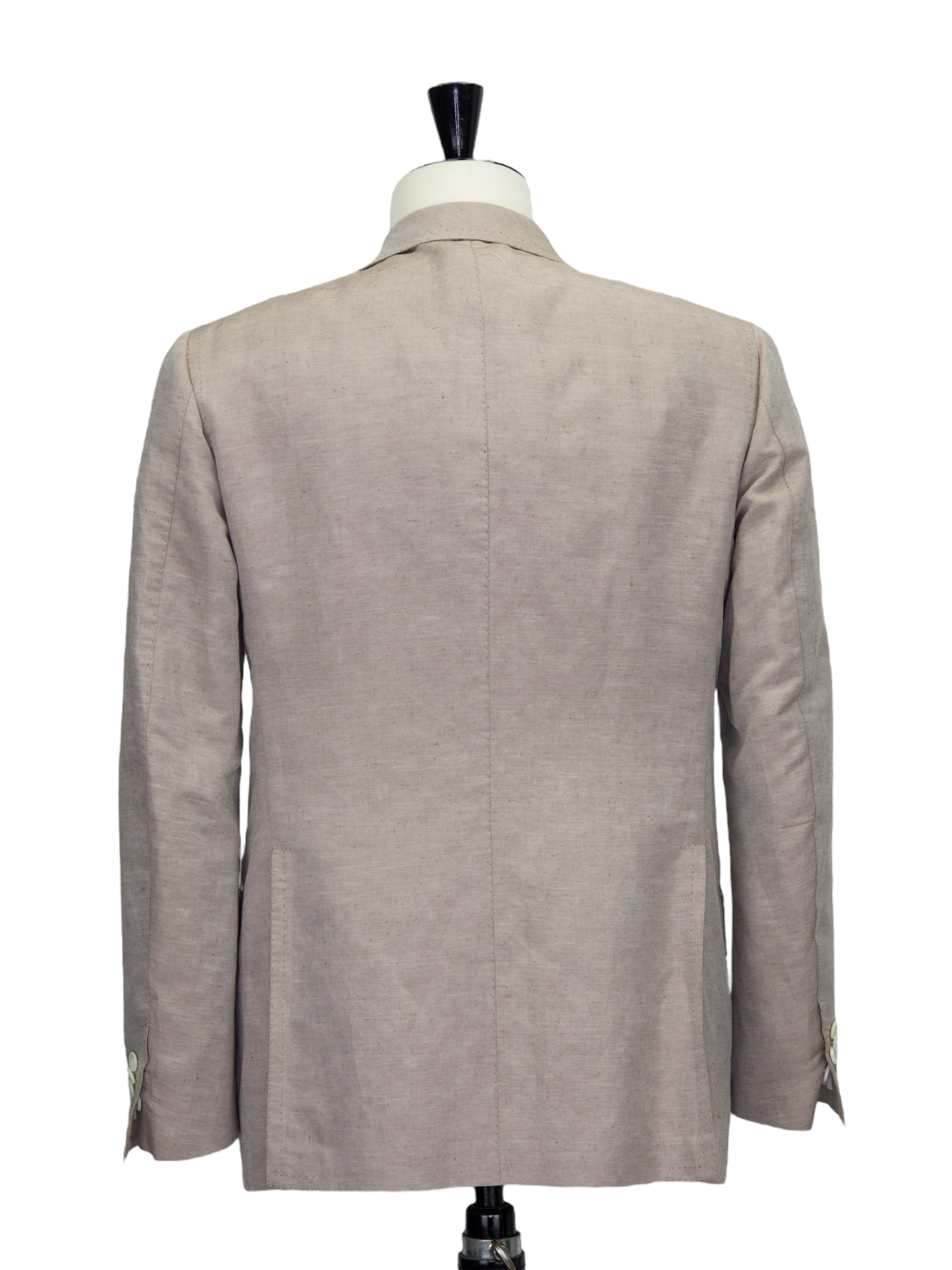 Cesare Attolini Light Brown Linen & Silk Double Breasted Jacket