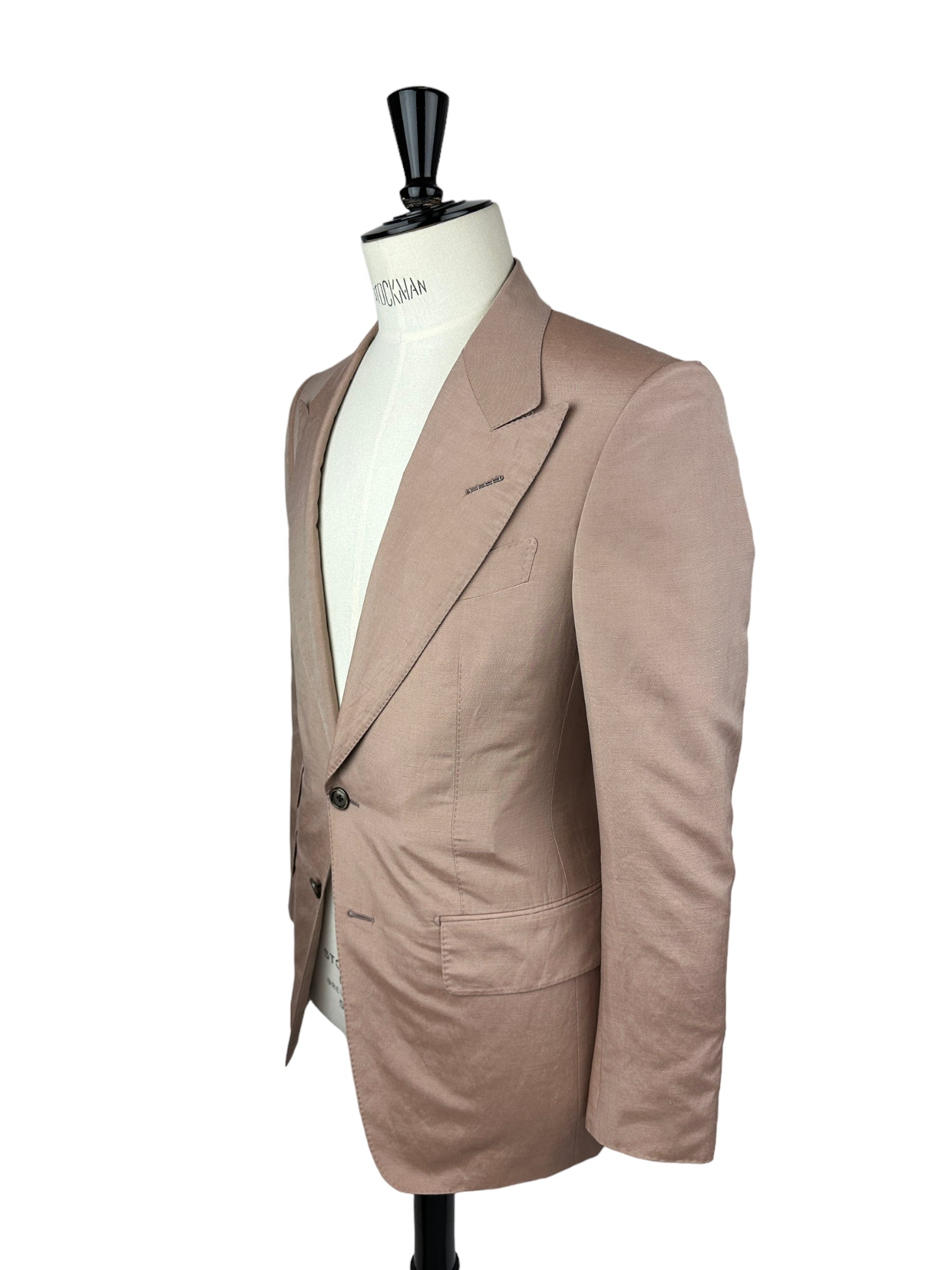 Tom Ford Shelton Pale Pink Silk & Linen Jacket
