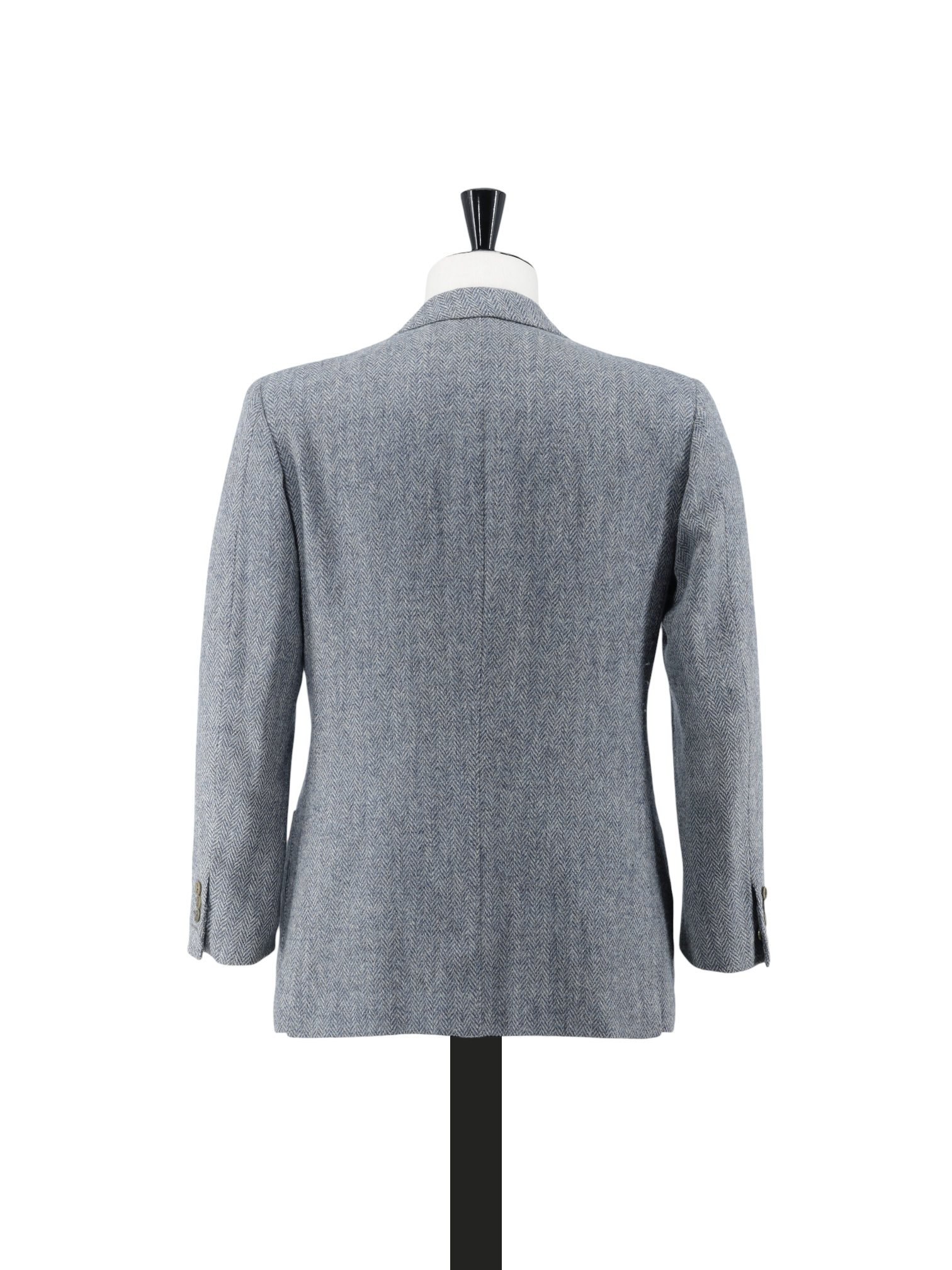 Rubinacci "London House" Light Blue Shetland-Tweed Herringbone Jacket