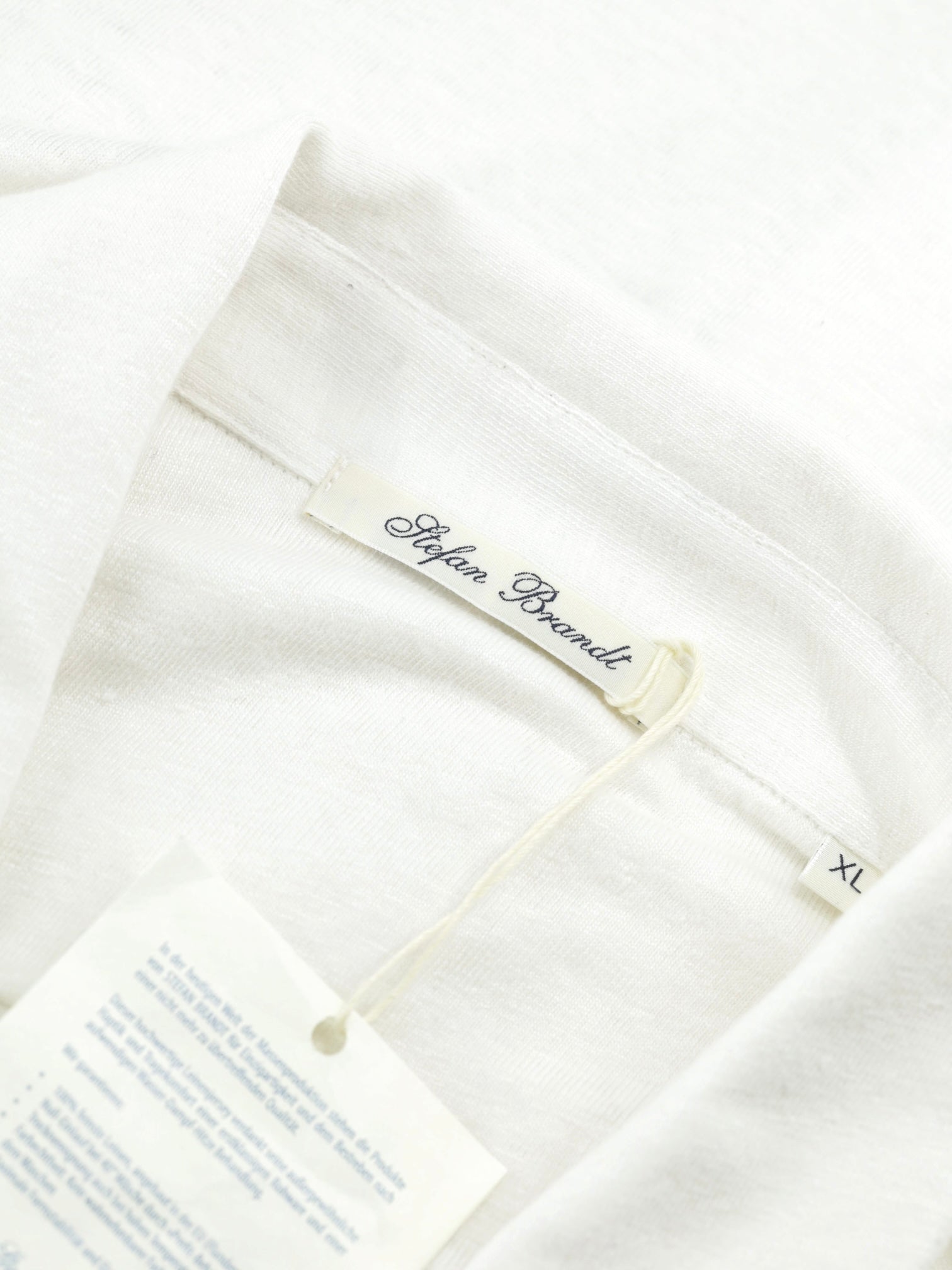 Stefan Brandt Offwhite Linen-Stretch Button-Up Polo