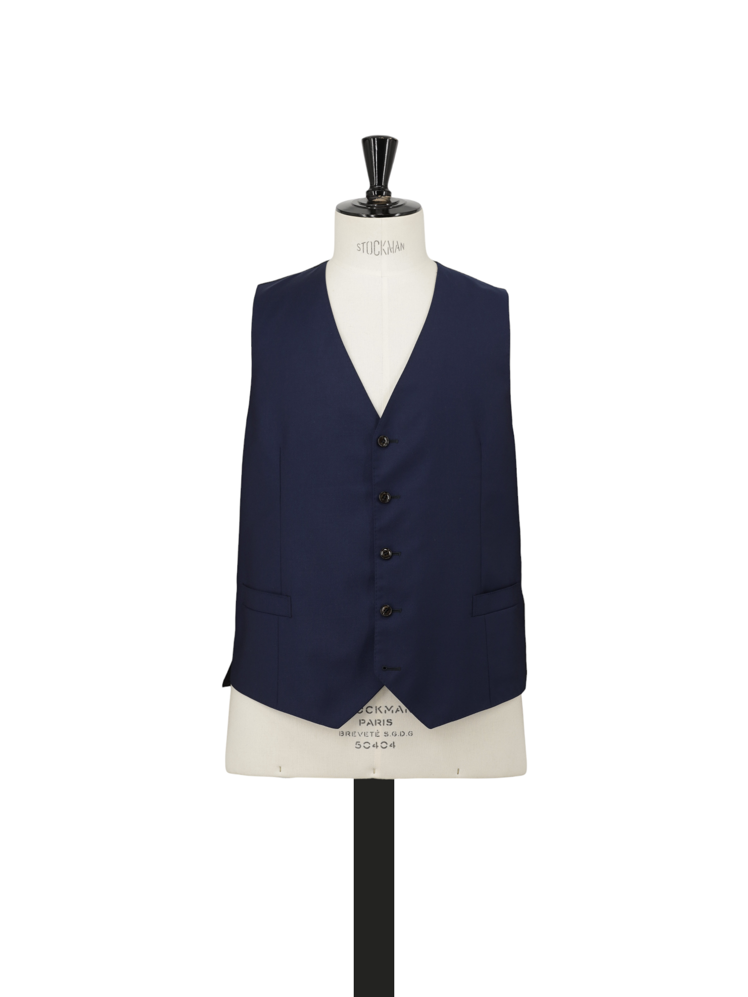 Canali Dark Blue Fine-Wool Twill Waistcoat