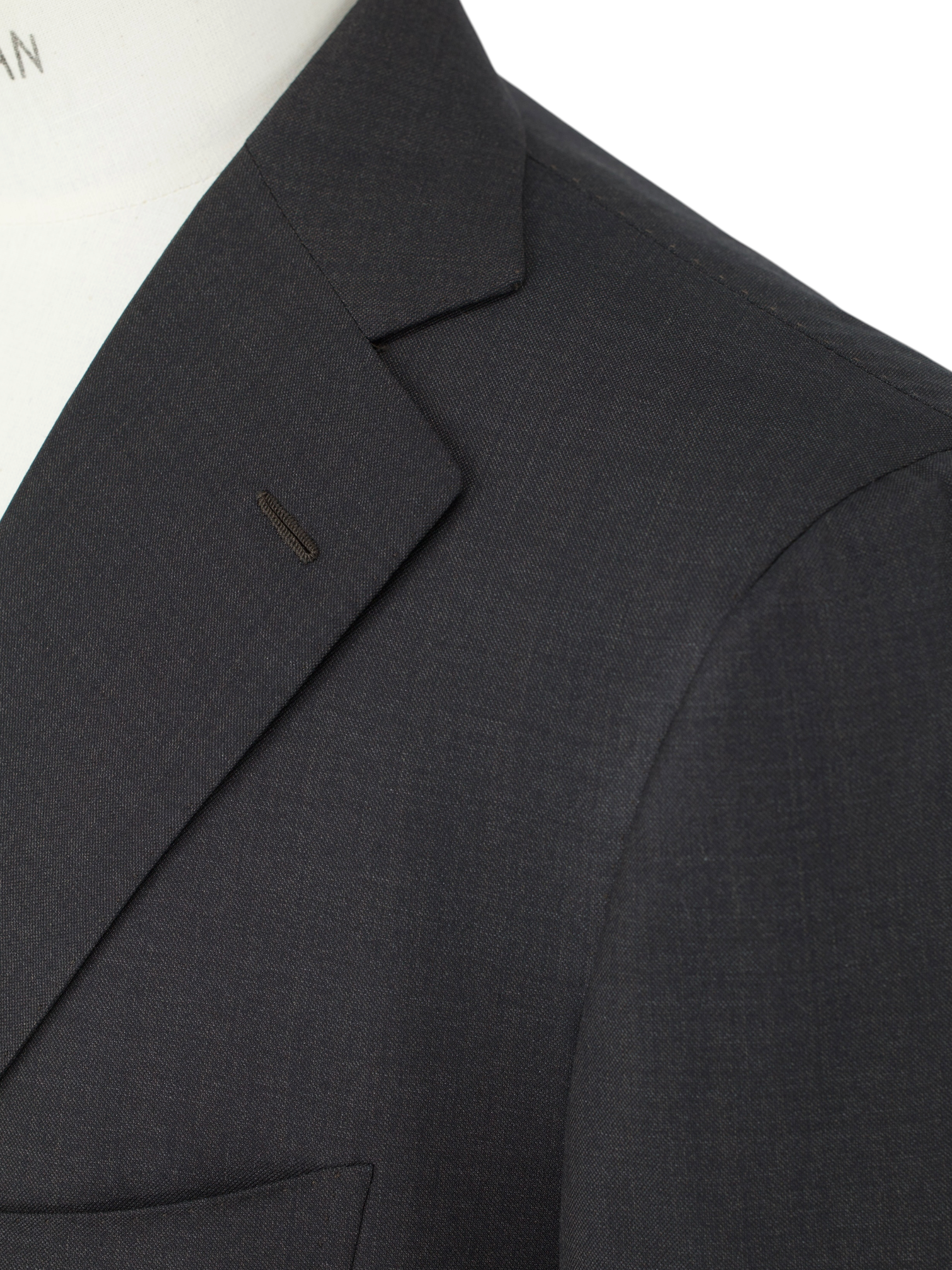 Cesare Attolini Anthracite Super 130's Plain Suit