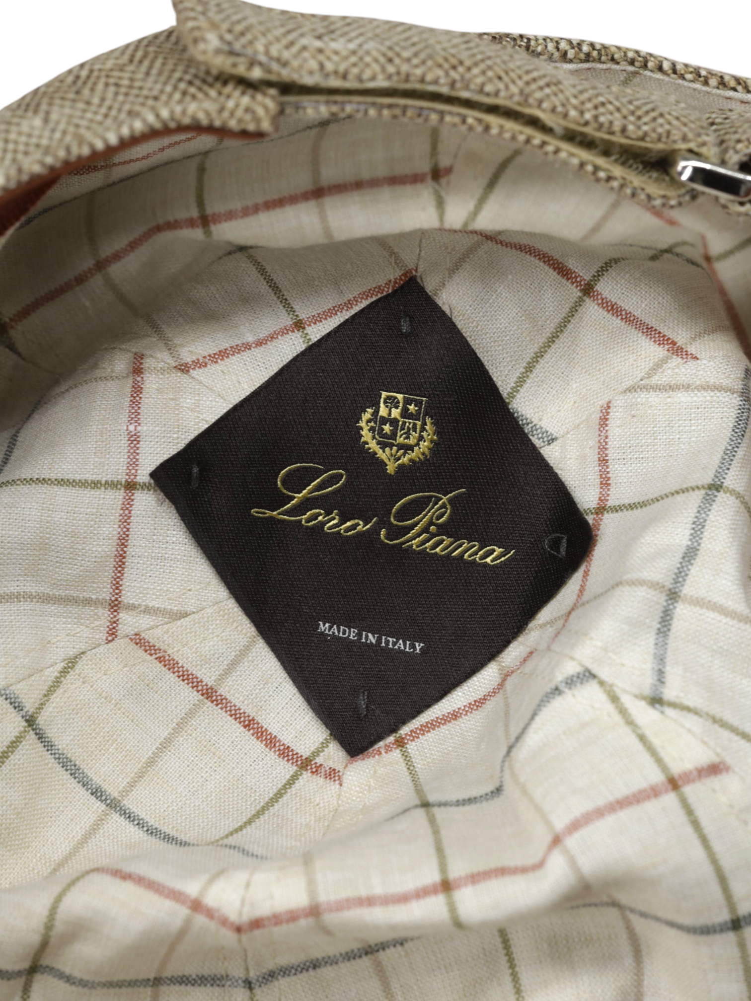 Loro Piana Brown Linen & Silk Boucle Summer Cap