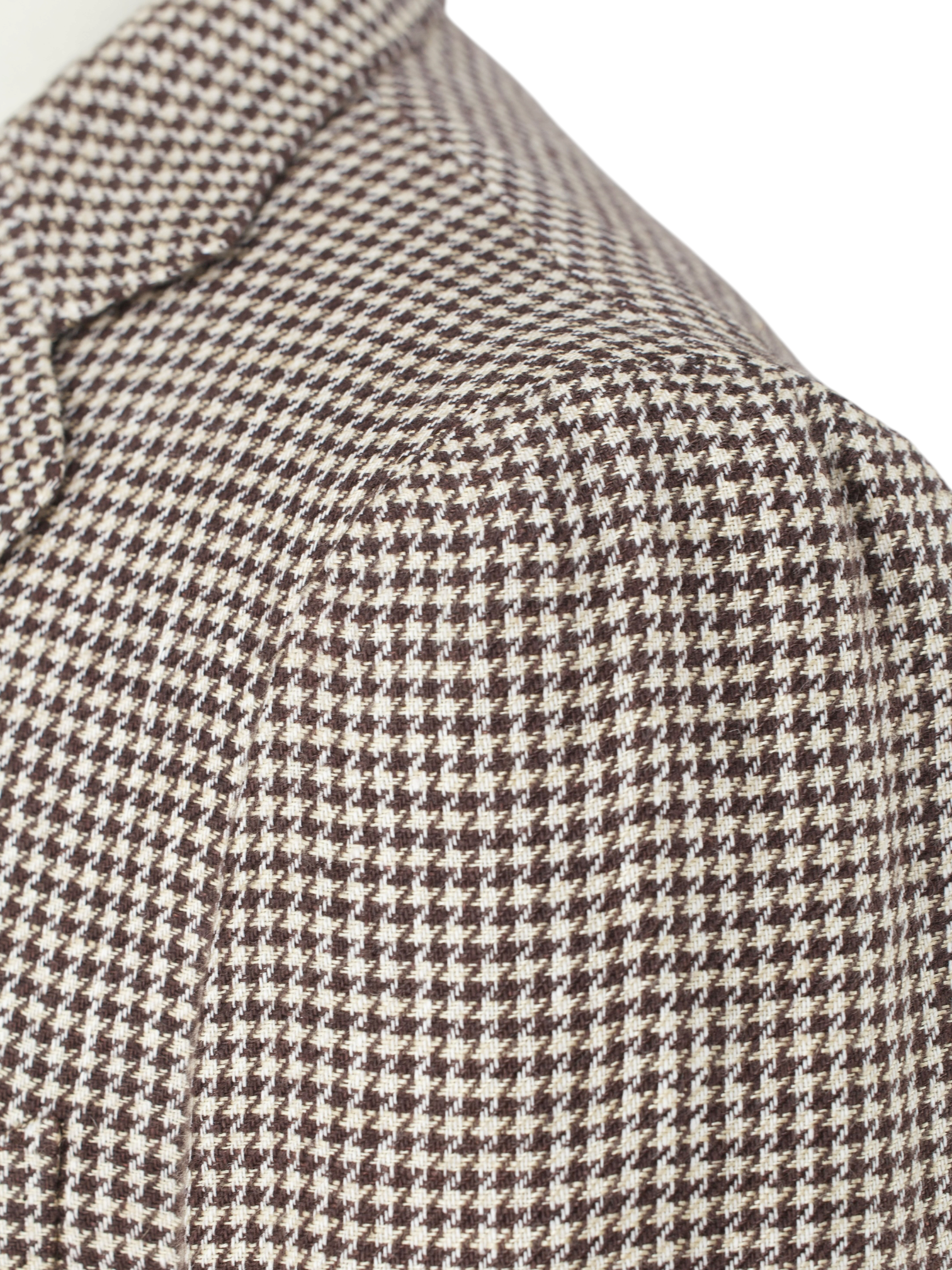 Cesare Attolini Light Brown Pure Linen Pied de Poule Summer Jacket