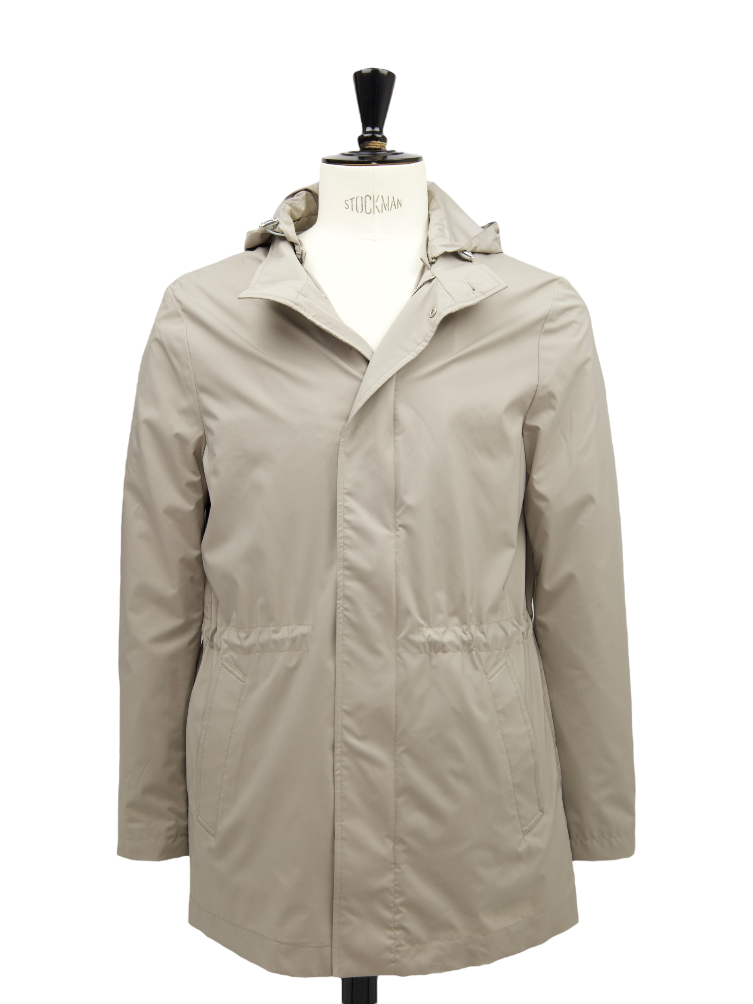 Doriani Cashmere Taupe Polyester Windbreaker Coat