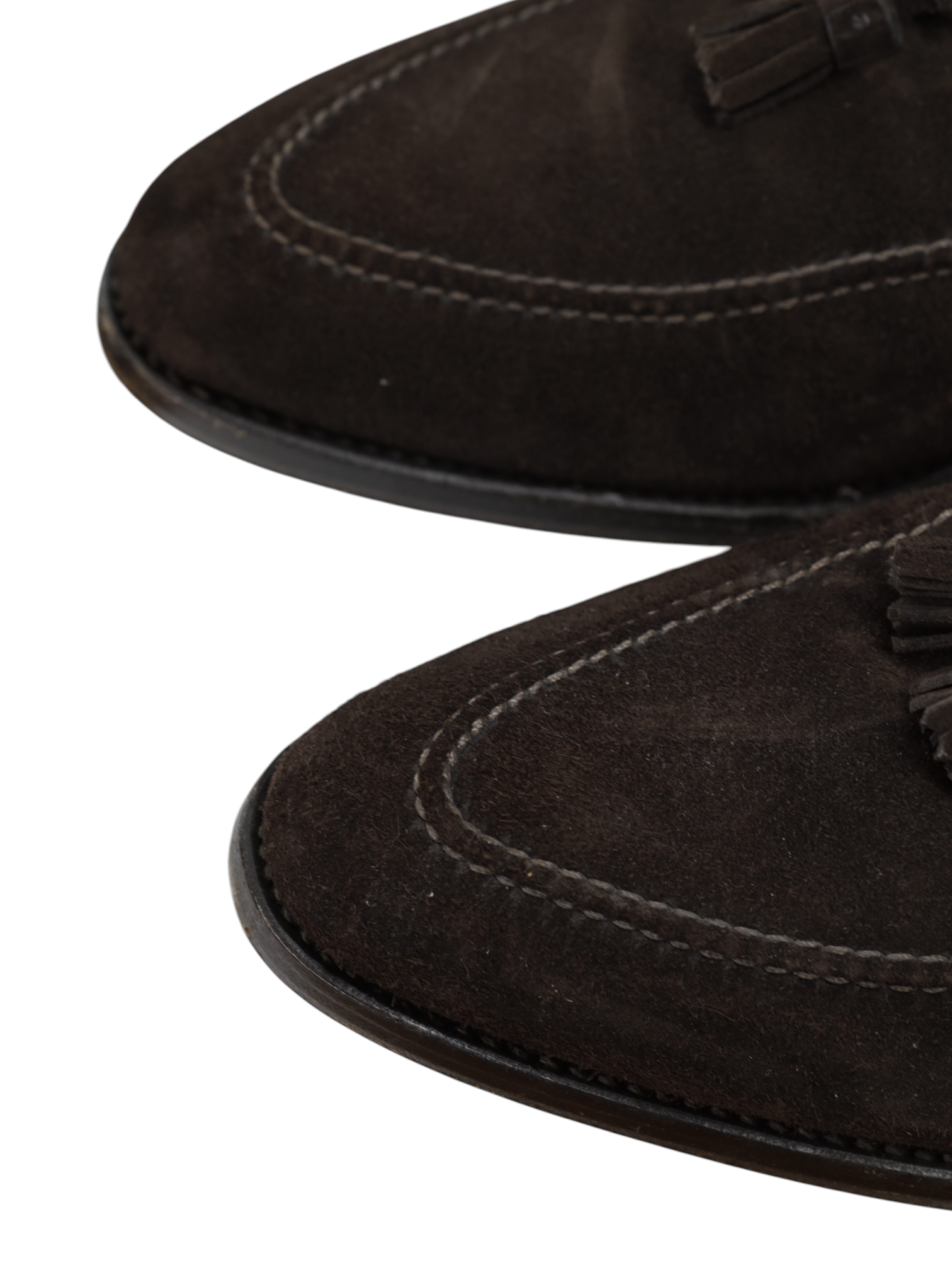 Bontoni Dark Brown Suede Tassel Loafers