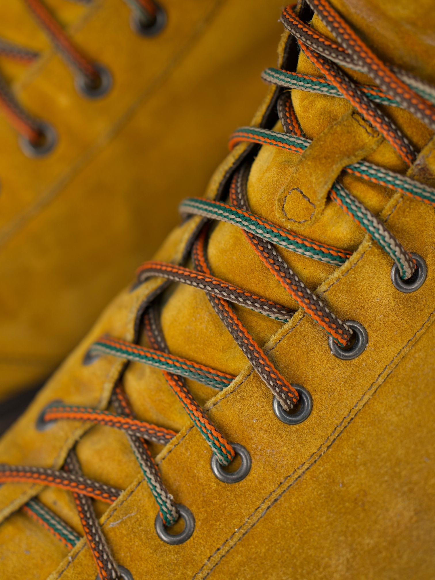 Santoni Mustard Yellow Suede St. Moritz Mountain Boots