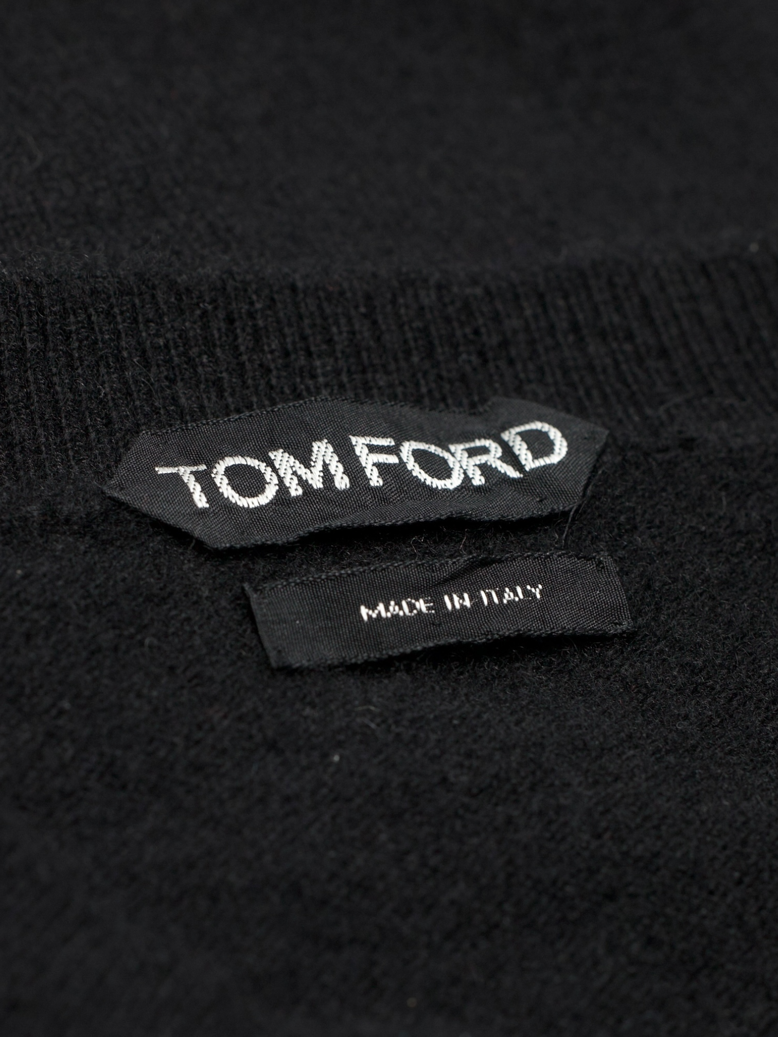 Tom Ford Black Pure Plushy-Cashmere Round Neck Knitwear