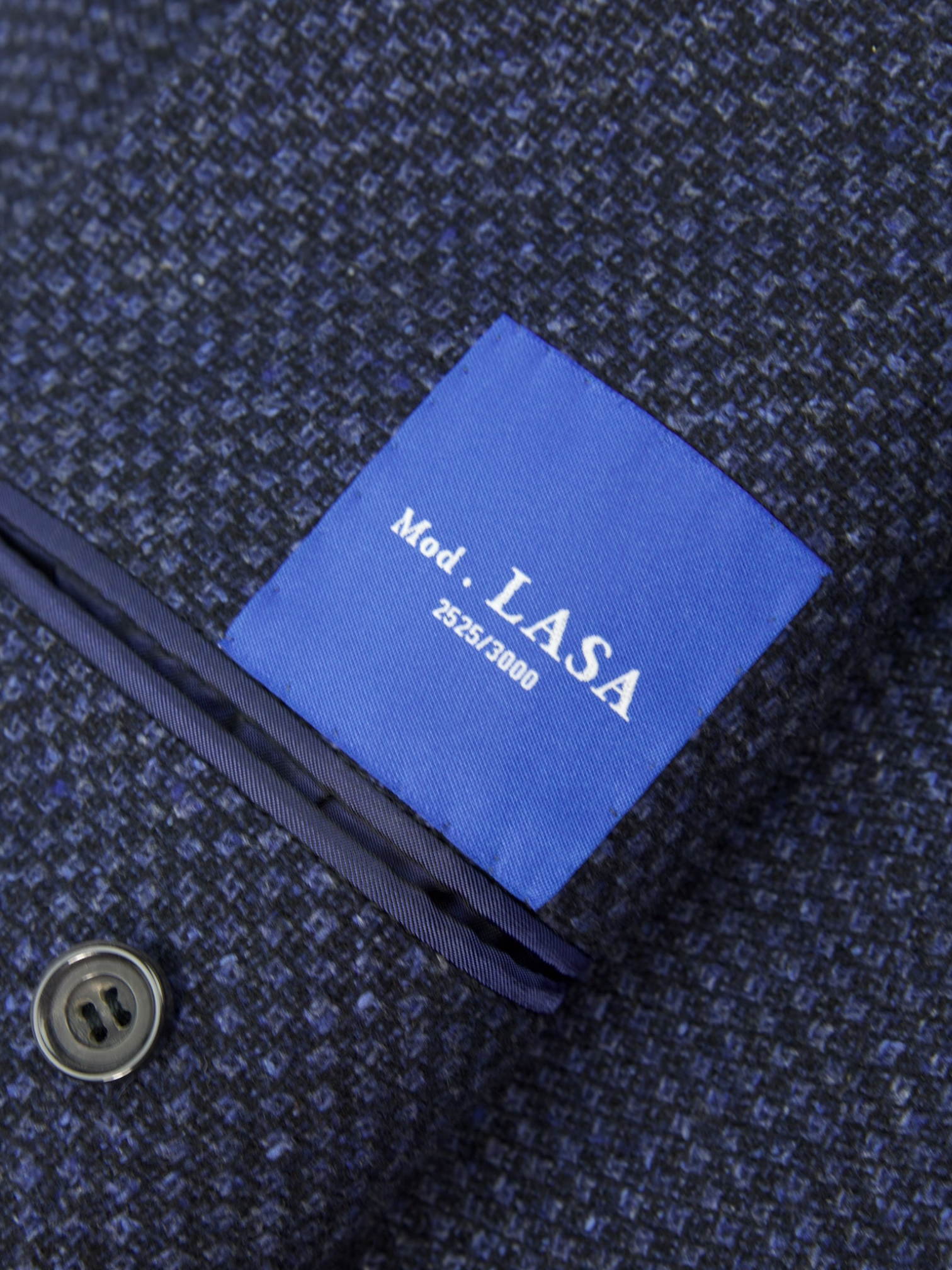 Kiton Blue Wool, Cotton, Cashmere & Silk Micro-Structure ‘Lasa’ Jacket