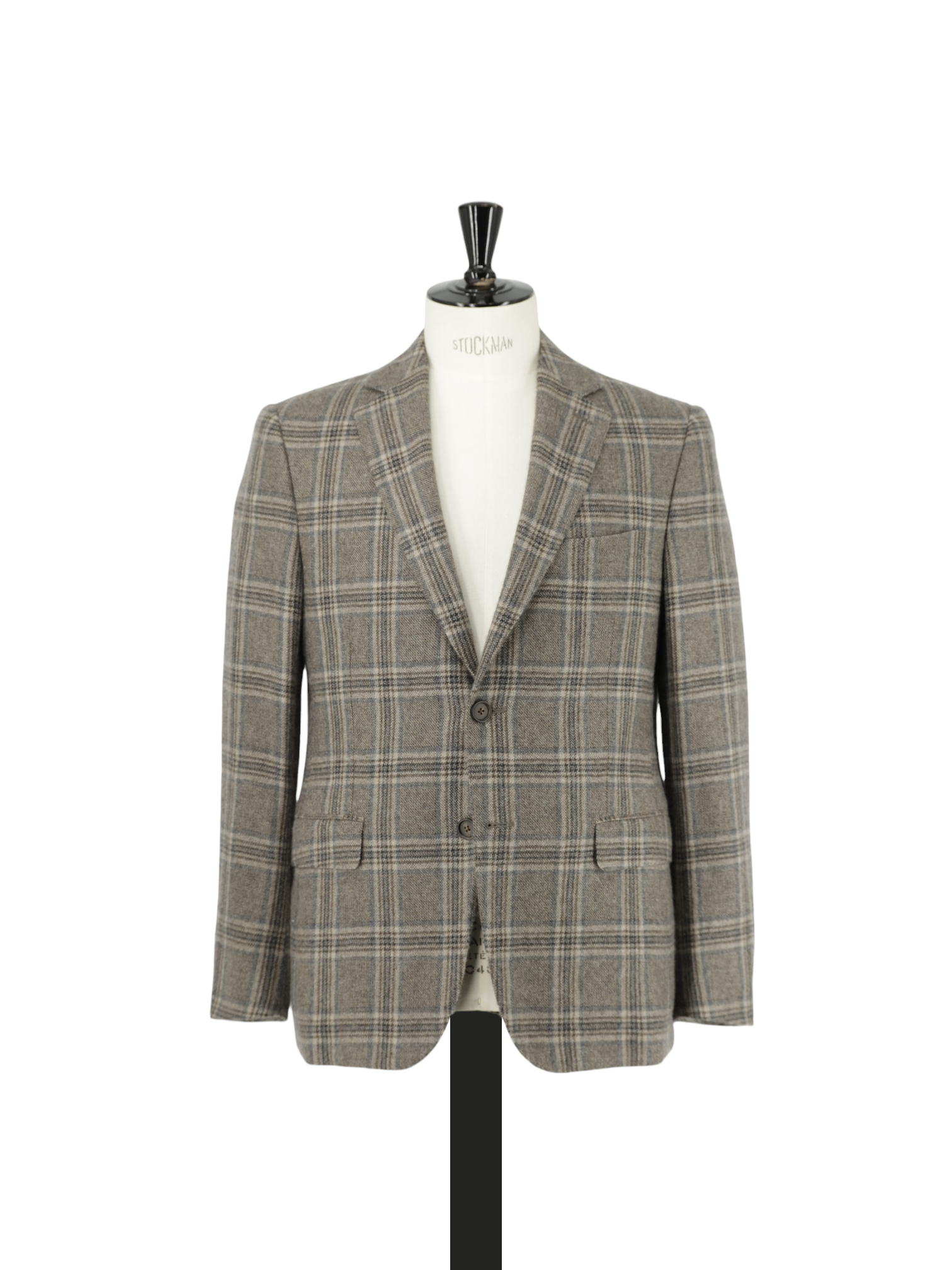 Pal Zileri Taupe Pure Plushy-Cashmere Tartan "MCMLXXX" Jacket