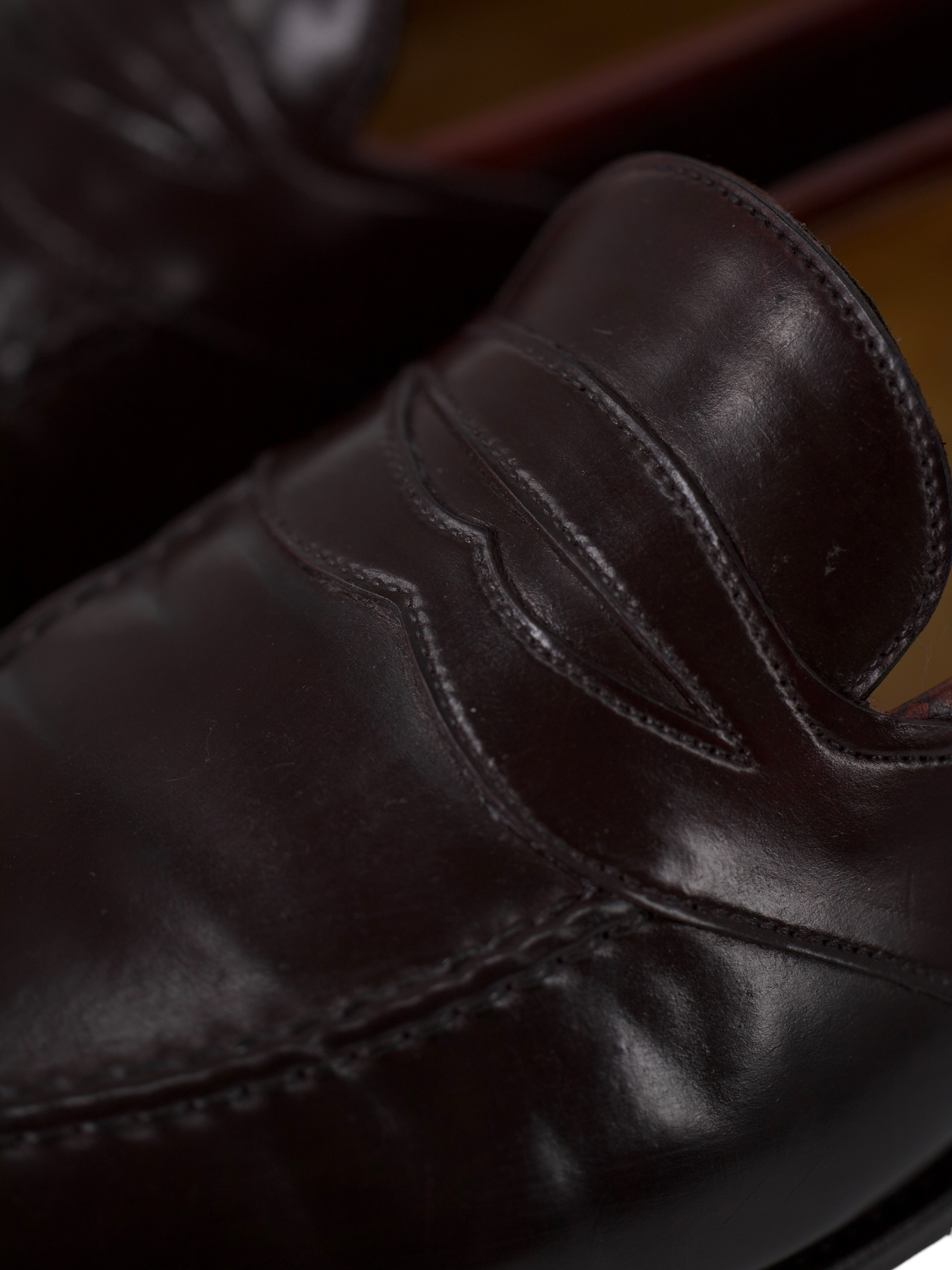Edward Green Burgundy Cordovan Montepellier Penny Loafer
