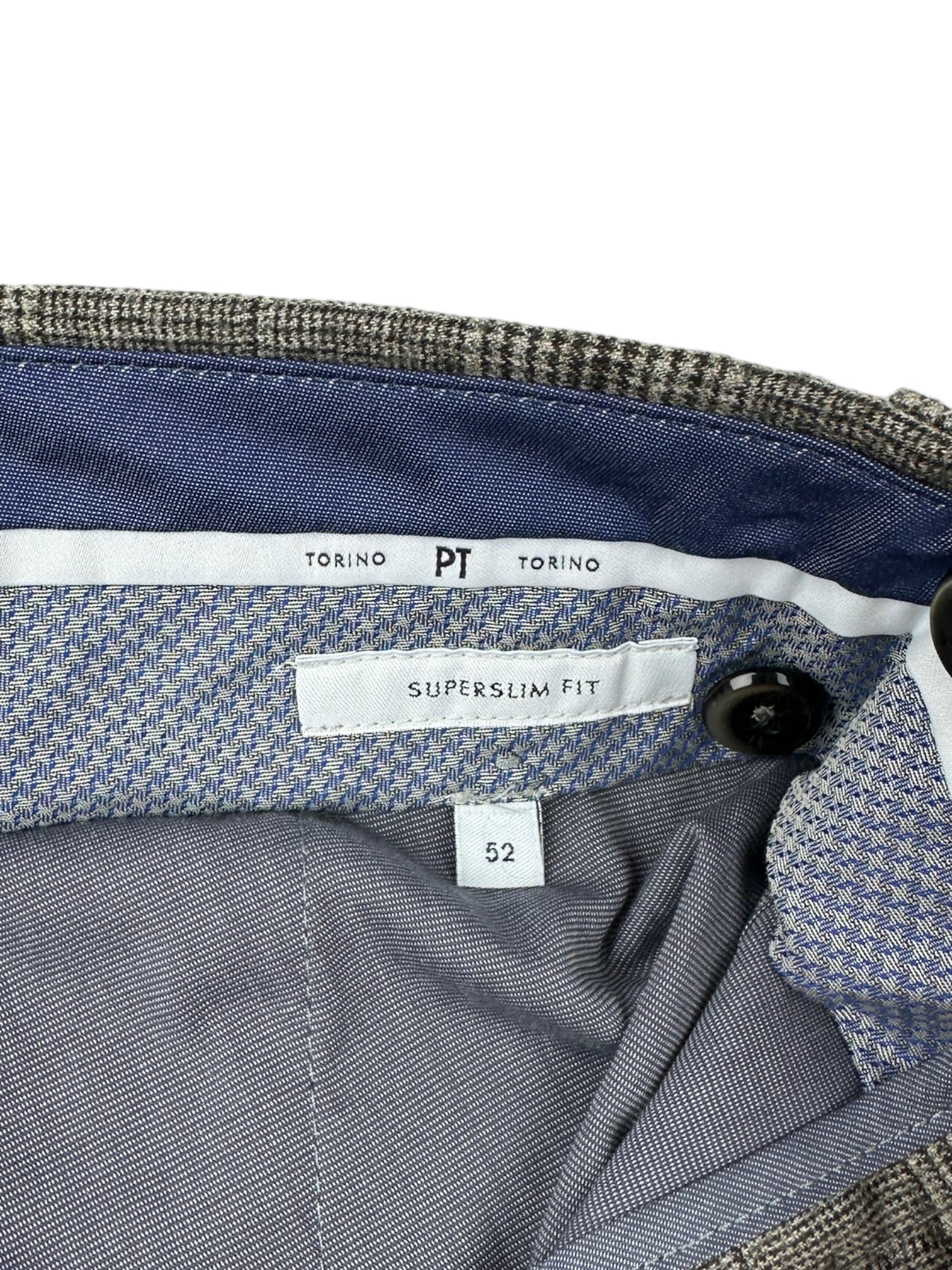 PT01 Grey Prince of Wales Trousers