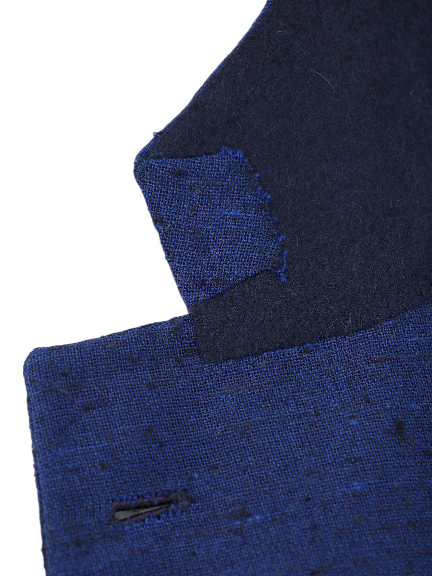Orazio Luciano Azure Blue Silk, Wool & Mohair Shantung Jacket