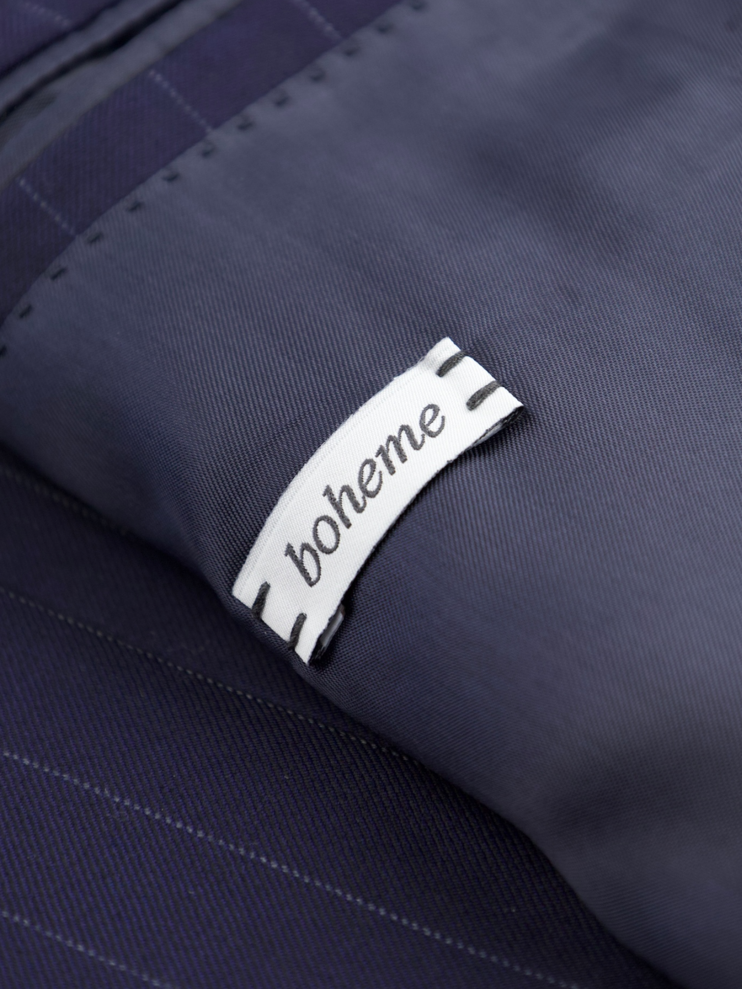 Caruso Navy "Superfine Cloth" Pinstripe Boheme Suit + Extra Trousers