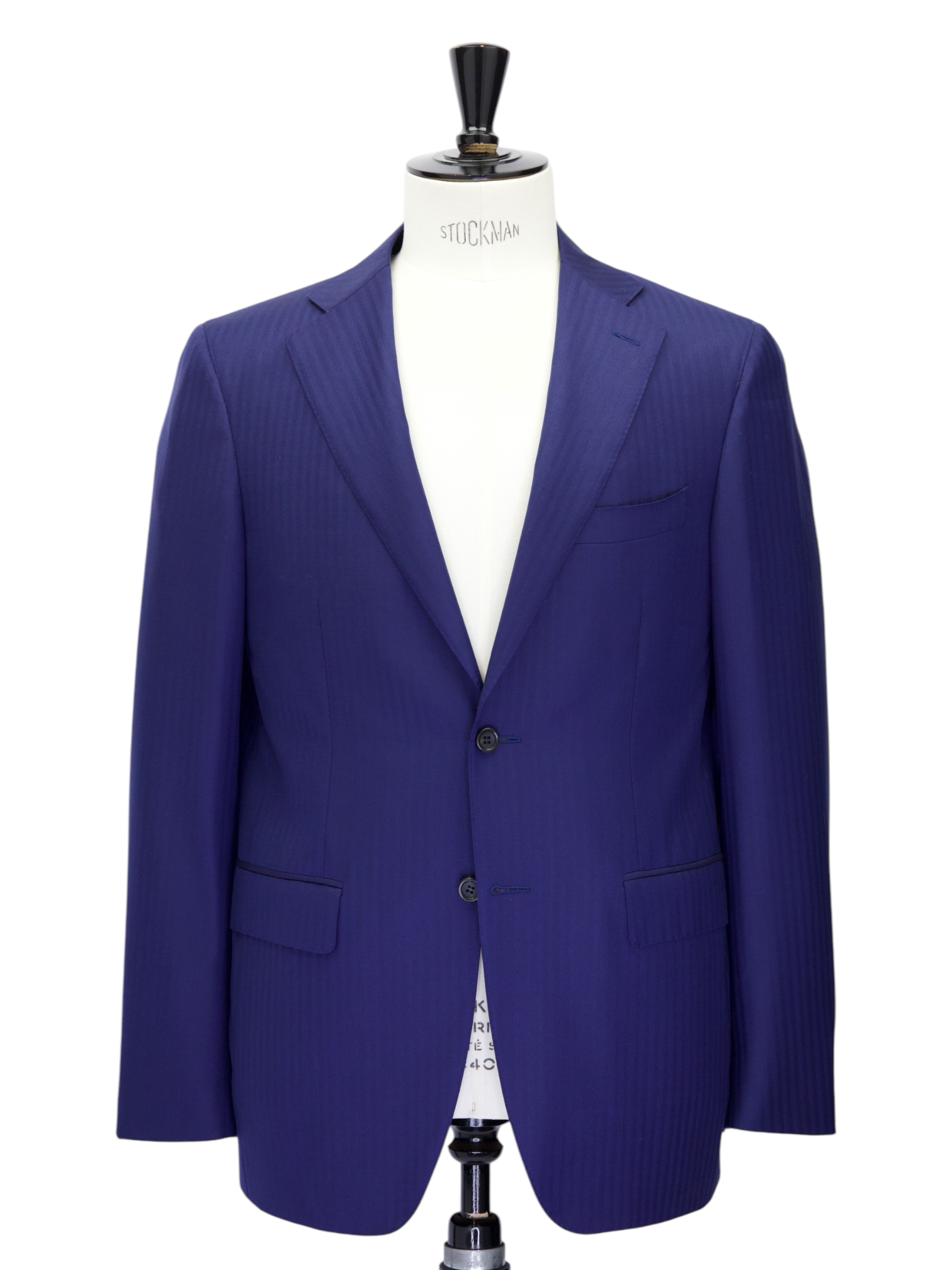 Canali Royal Blue "Exclusive" Wool Herringbone Suit + Extra Trousers