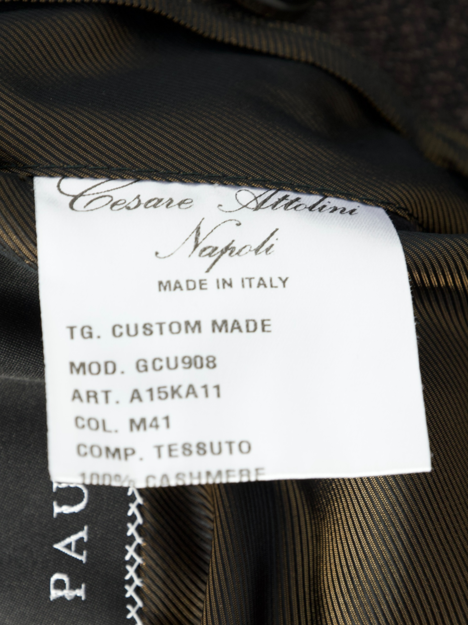 Cesare Attolini Dark Brown Cashmere Double-Breasted Peacoat