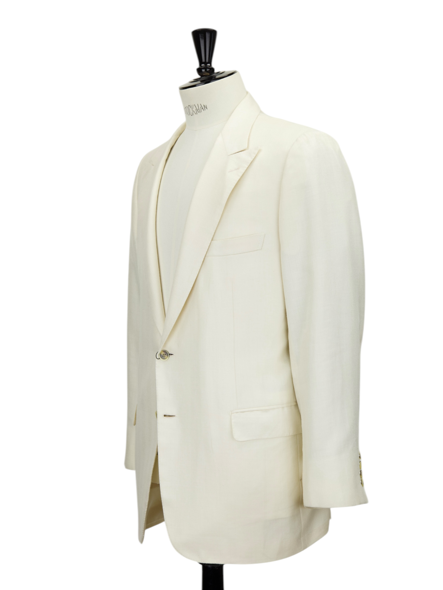 Brioni Off-White Cashmere, Silk & Linen Herringbone Jacket