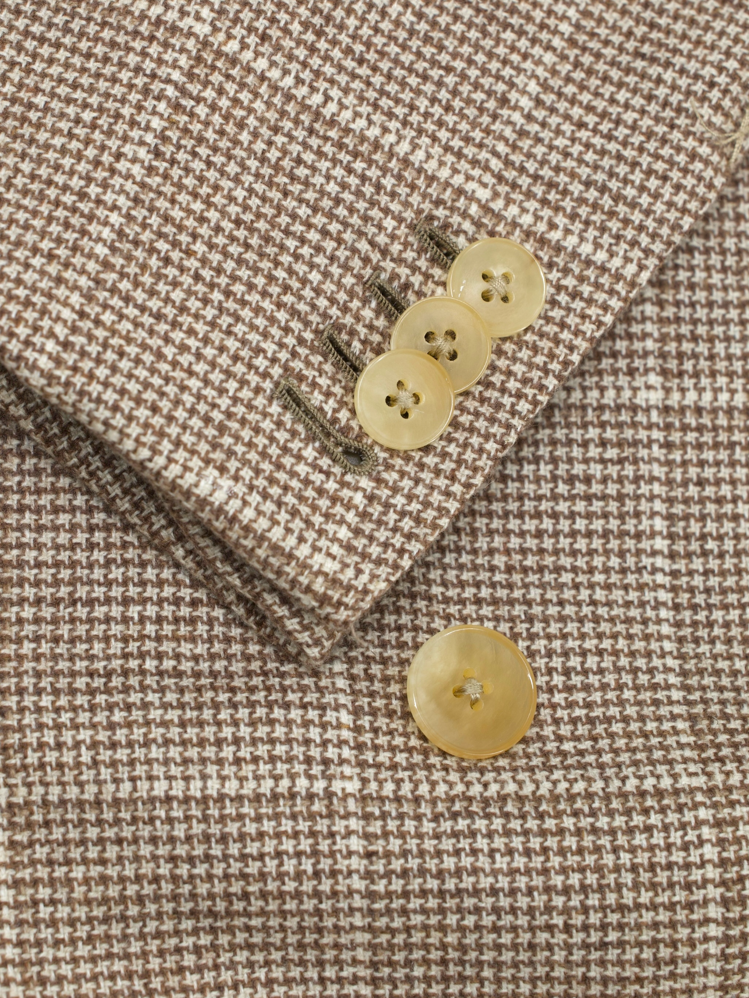 Ermenegildo Zegna Couture Light Brown Pure Cashmere Handmade Windowpane Jacket