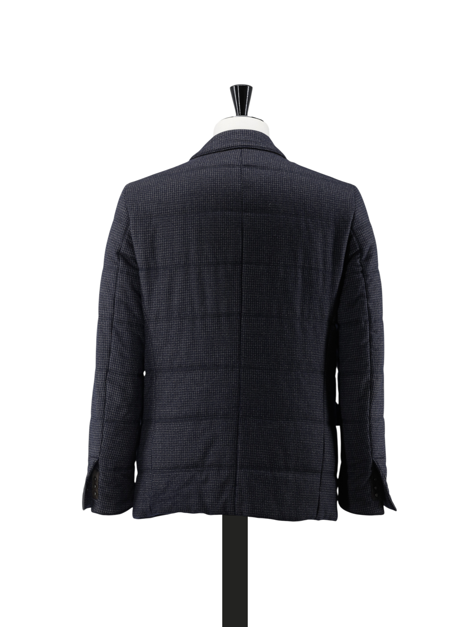 Brioni Dark Blue Wool Rain-System® Micro-Pattern Padded Jacket