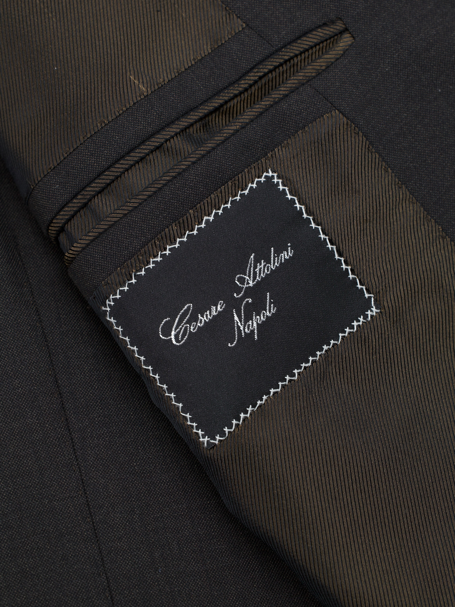Cesare Attolini Anthracite Super 130's Plain Suit