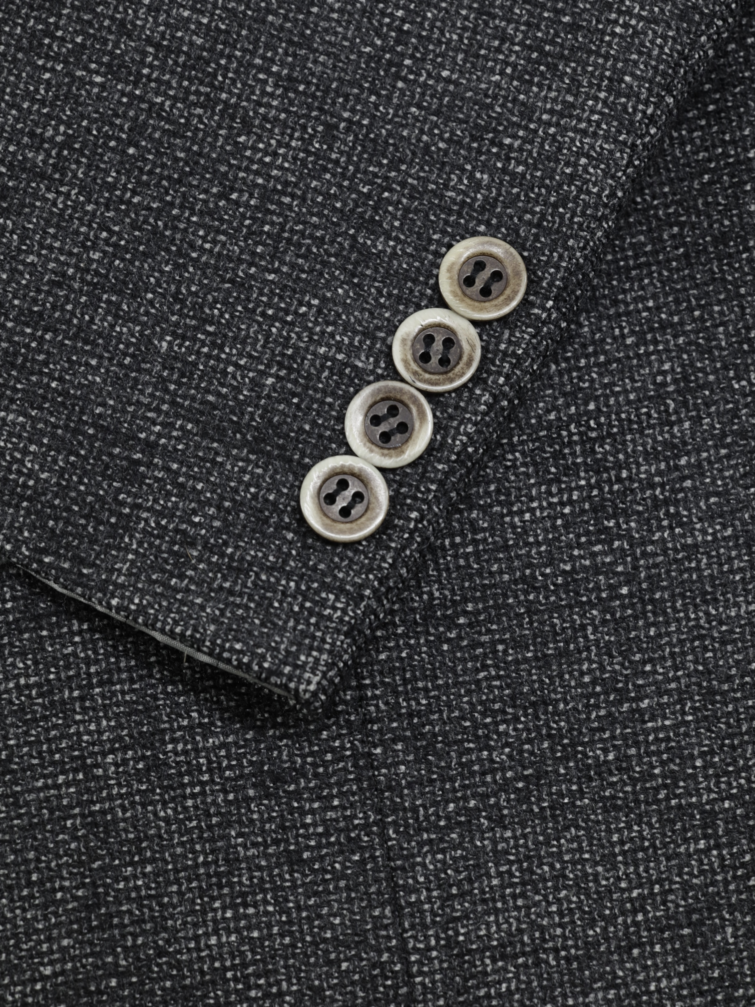 Canali Grey Wool, Cashmere & Silk Micro-Pattern Jacket