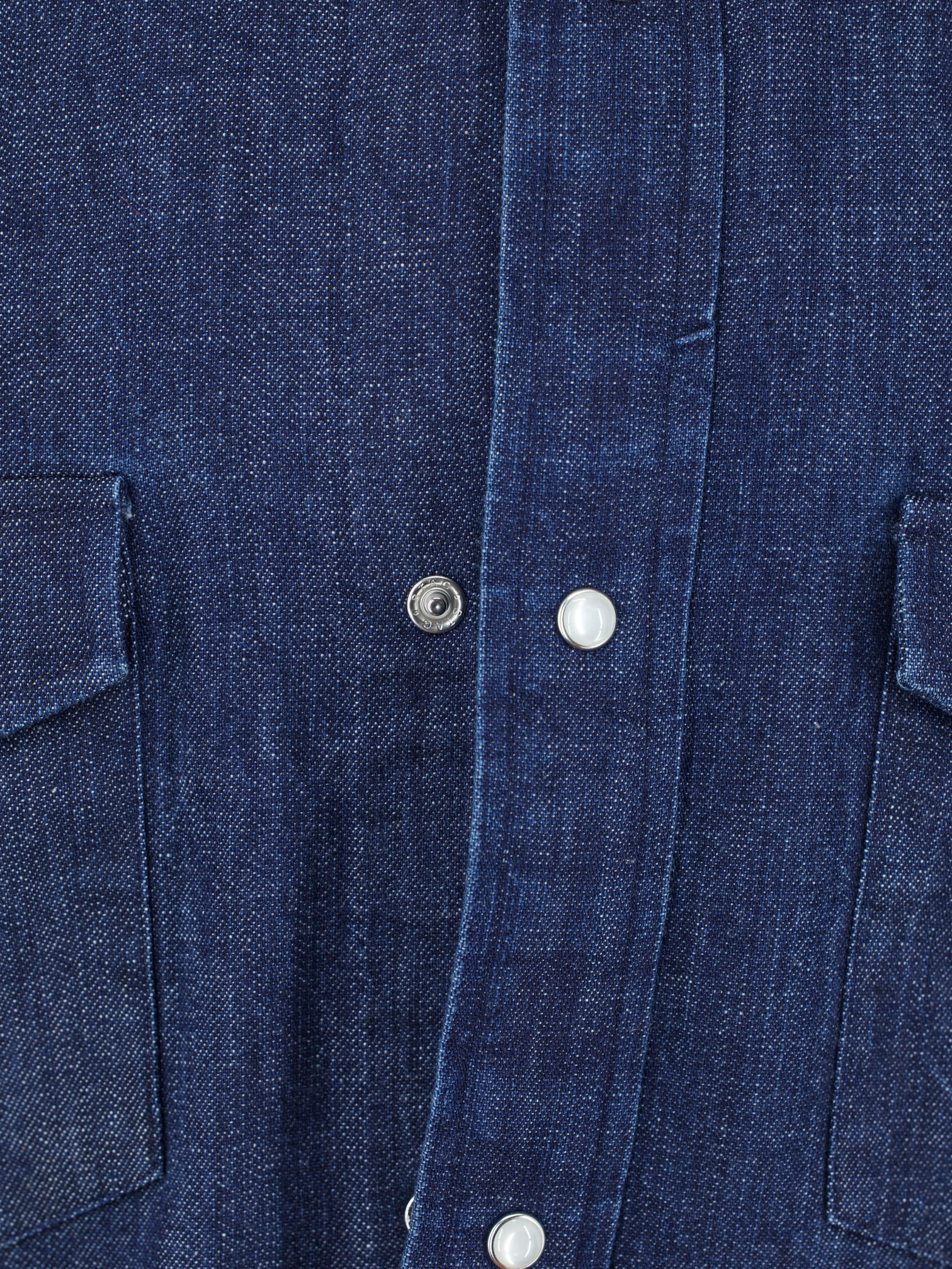 100 Hands Denim Blue Japanese-Denim Twill Western-Style Shirt