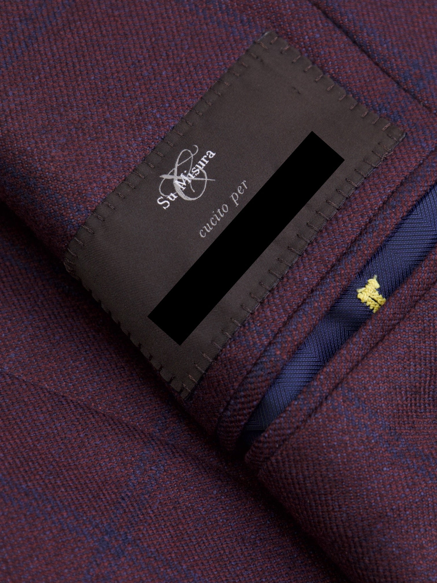 Canali Burgundy "Exclusive" Silk & Cashmere Windowpane Jacket