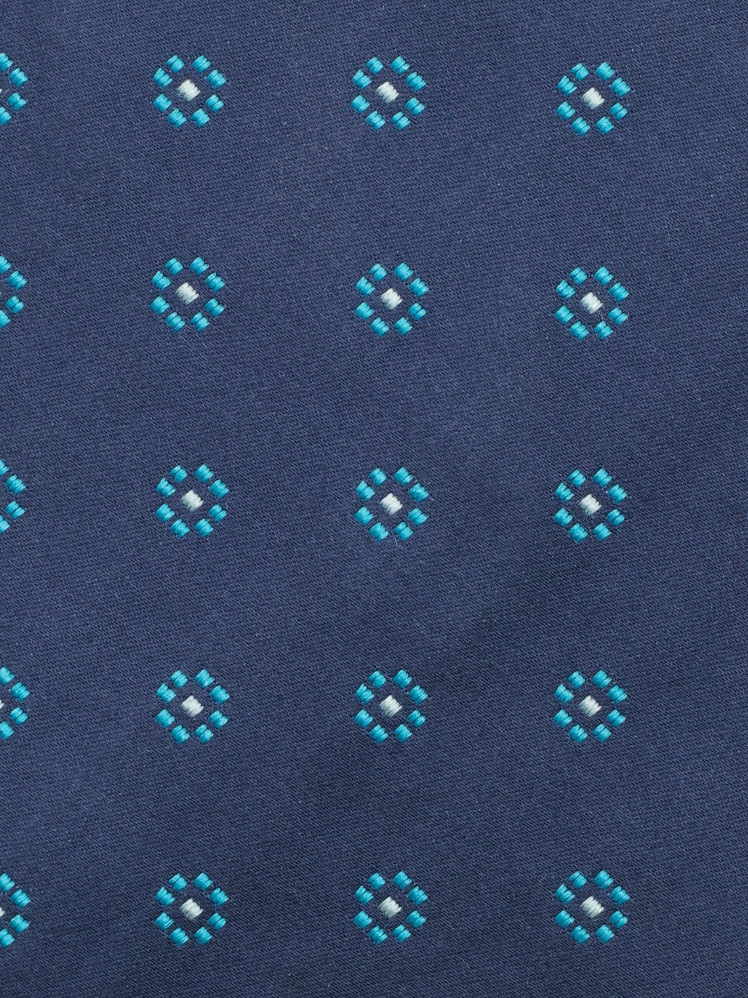 Kiton 5-Fold Dark Blue & Turquoise Silk Floral Pattern Tie