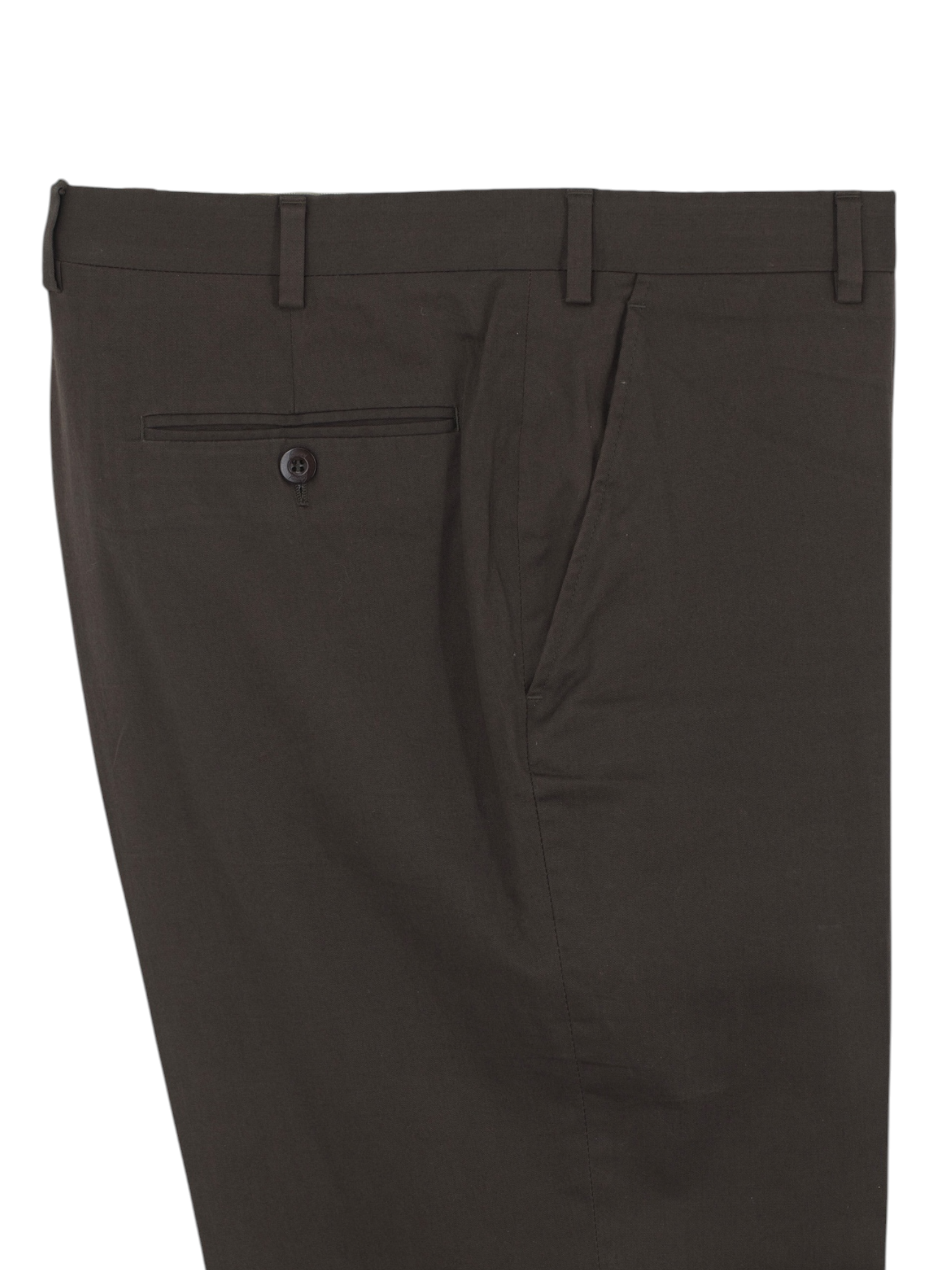 Brioni Chocolate Brown Cotton & Lyocell Twill Moena Trousers