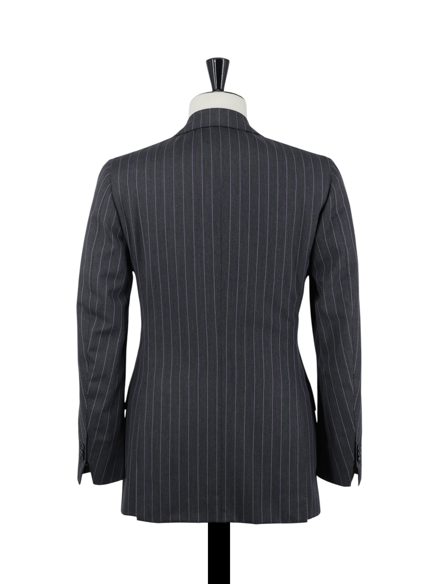 Cesare Attolini Grey & Pink Fine-Wool Double-Breasted Pinstripe Suit