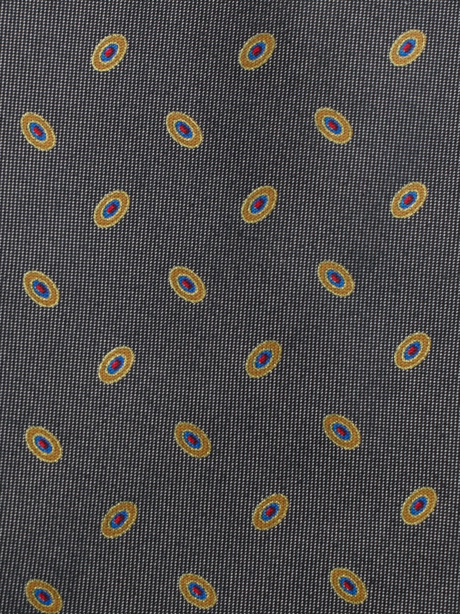 Brioni Drab Olive & Light Brown Silk Medaillon Pattern Tie