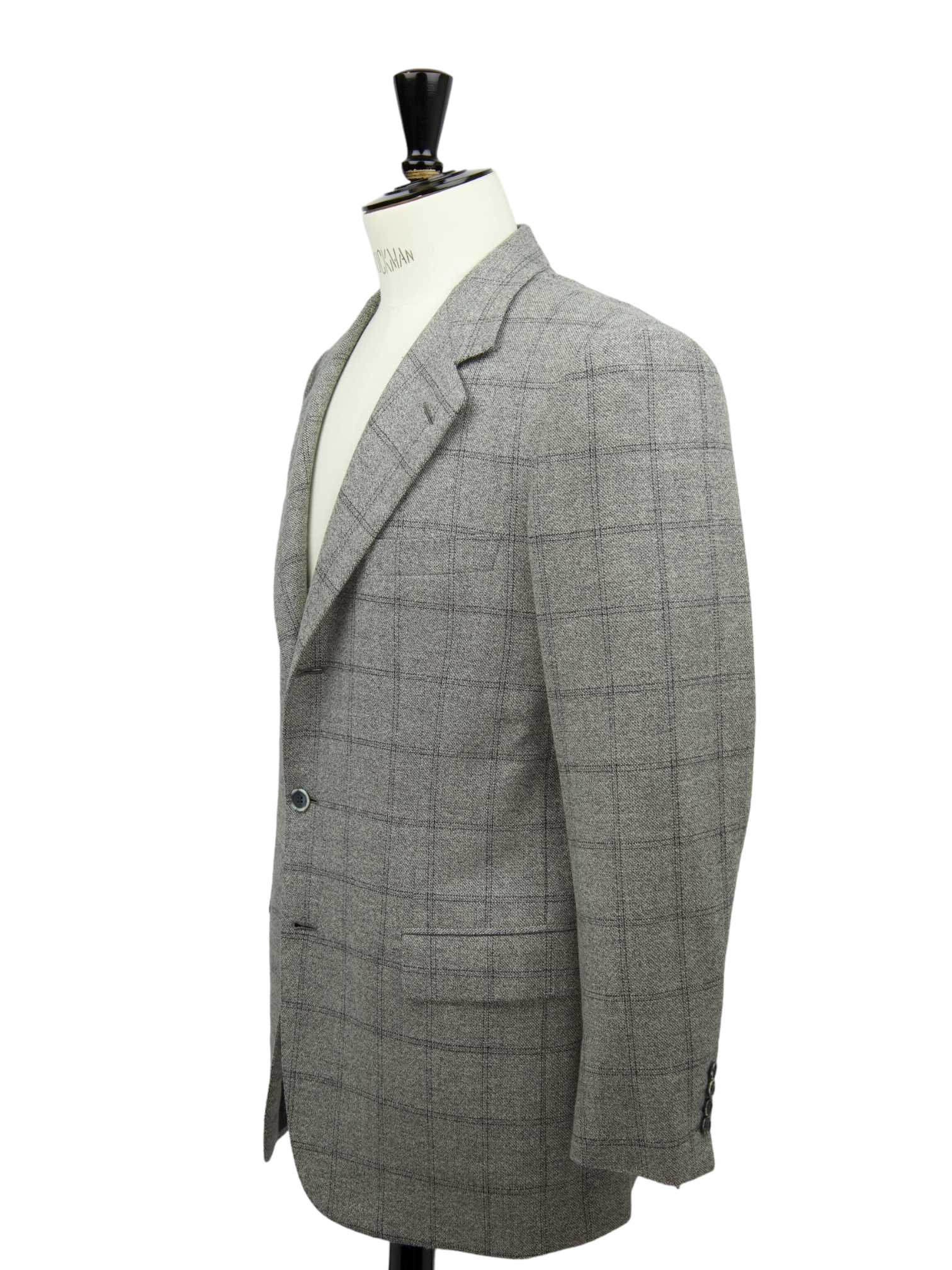 Brioni Grey Wool & Cashmere Windowpane Palatino Jacket