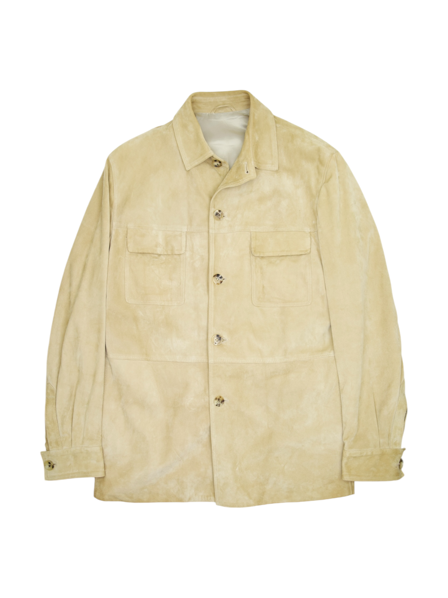 Rifugio Beige Handmade Suede Overshirt