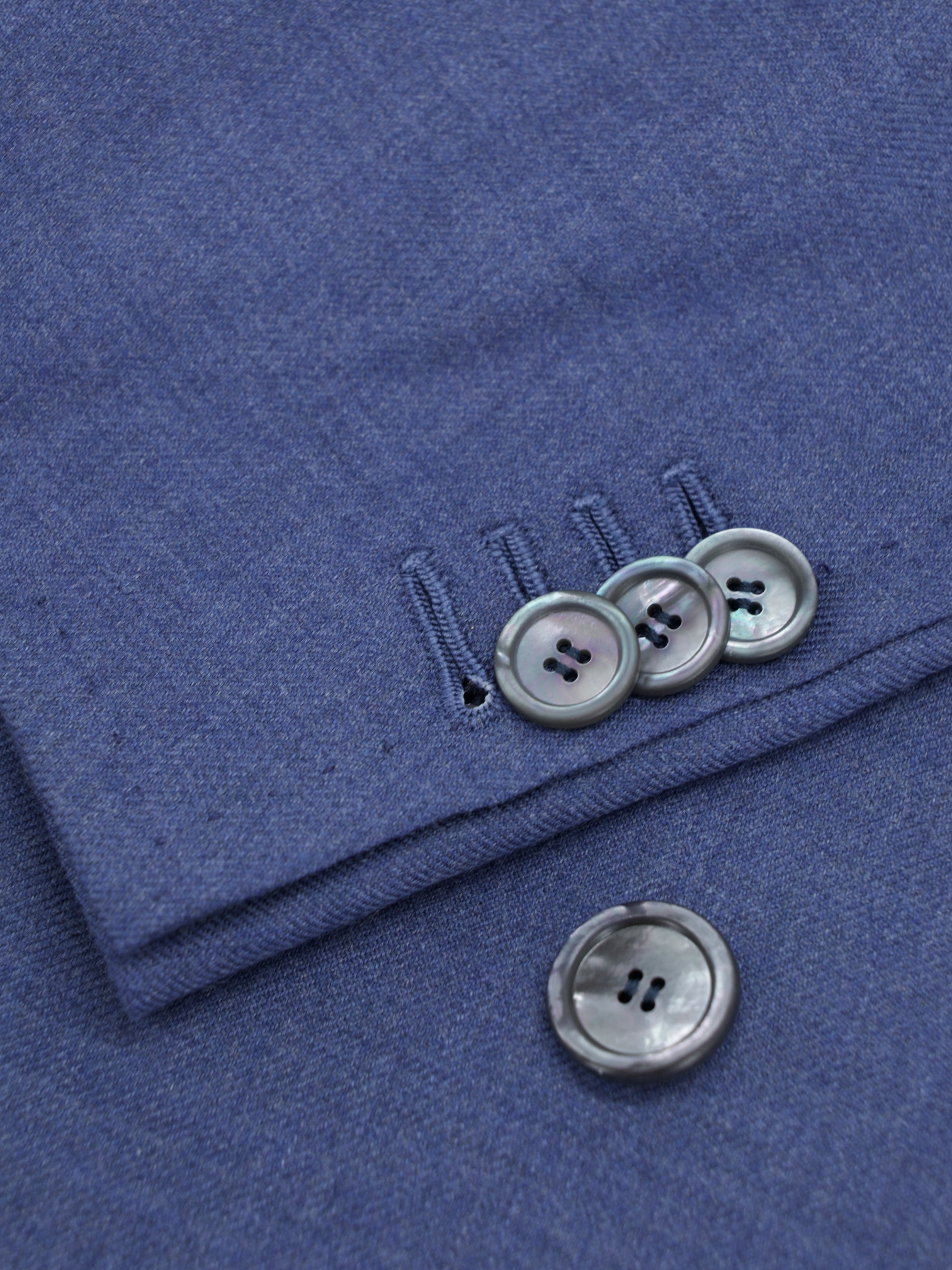Cesare Attolini Blue Pure Cashmere Double-Breasted Twill Jacket