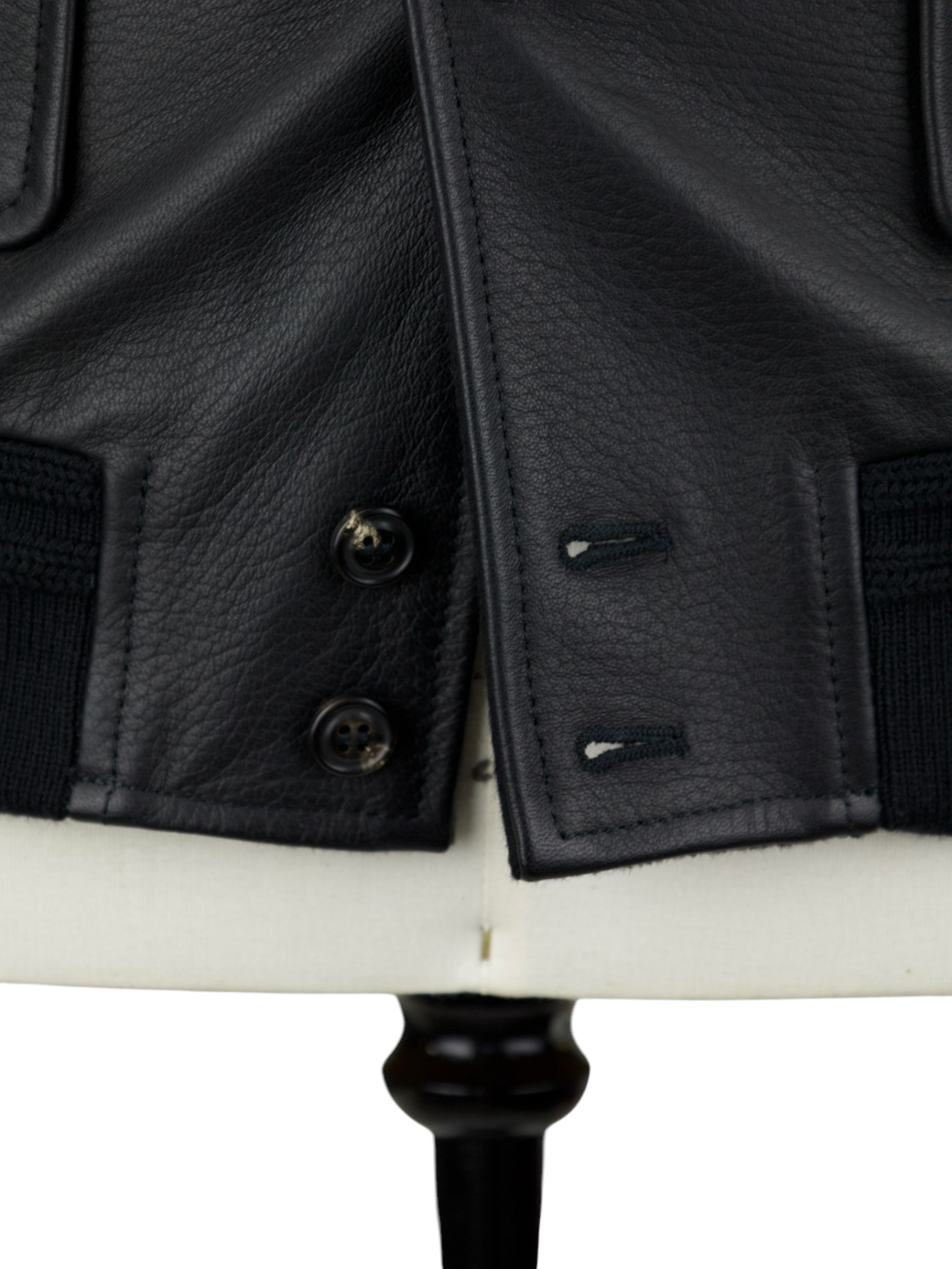 Valstar x Loro Piana Black Leather & Cashmere Lining Valstarino Jacket