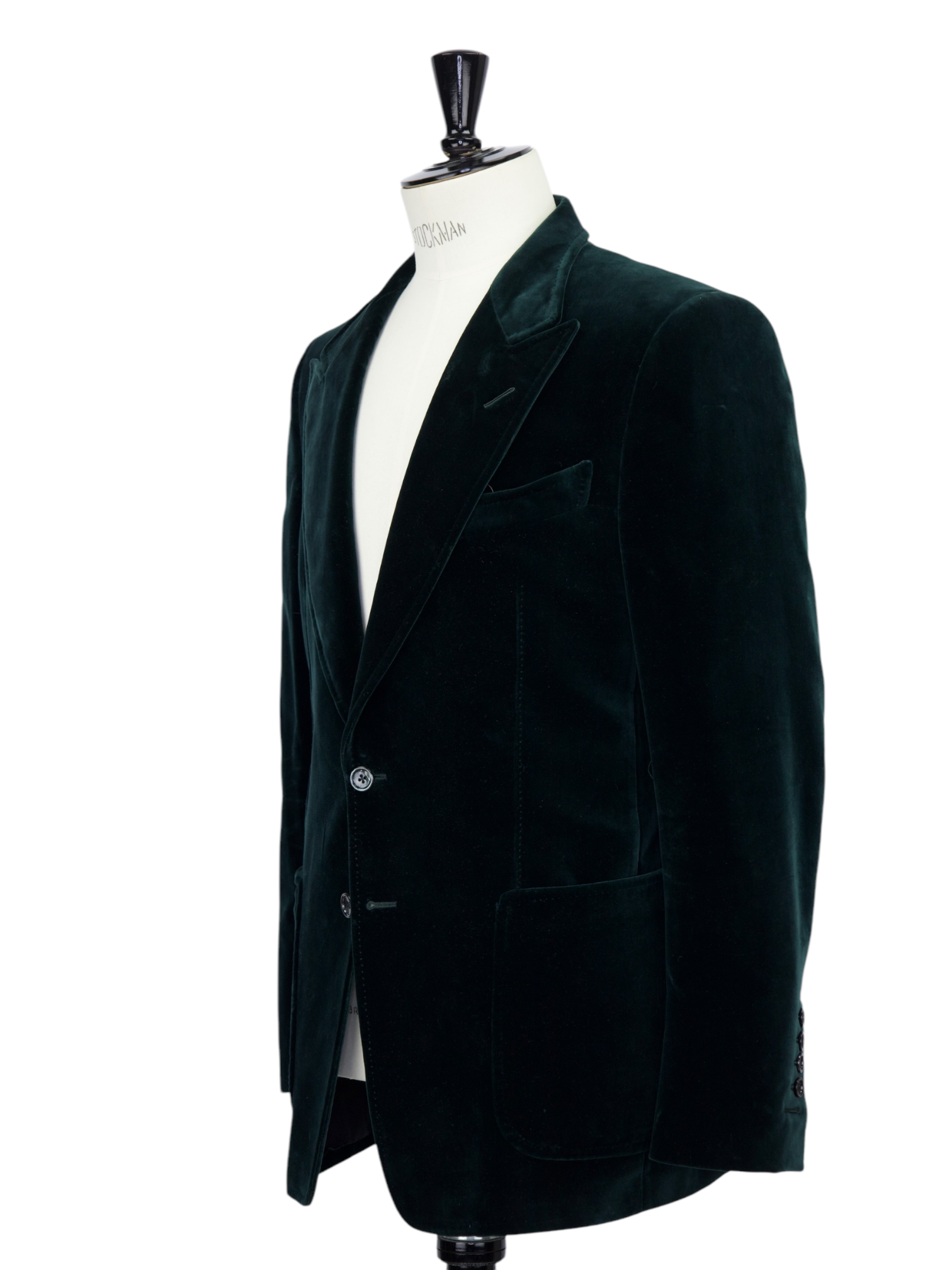 Tom Ford Emerald Green Cotton Velvet Shelton Smoking Jacket