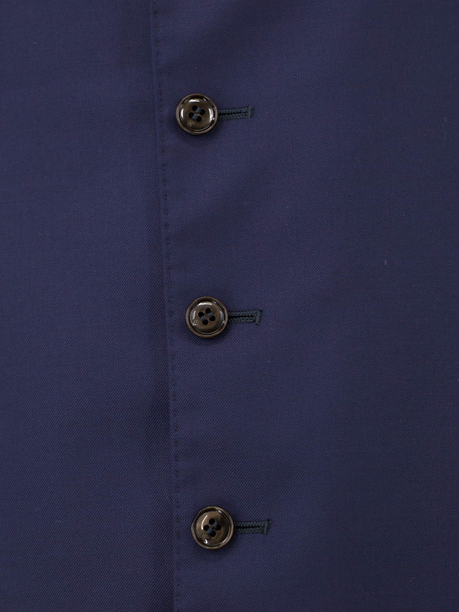 Canali Dark Blue Fine-Wool Twill Waistcoat