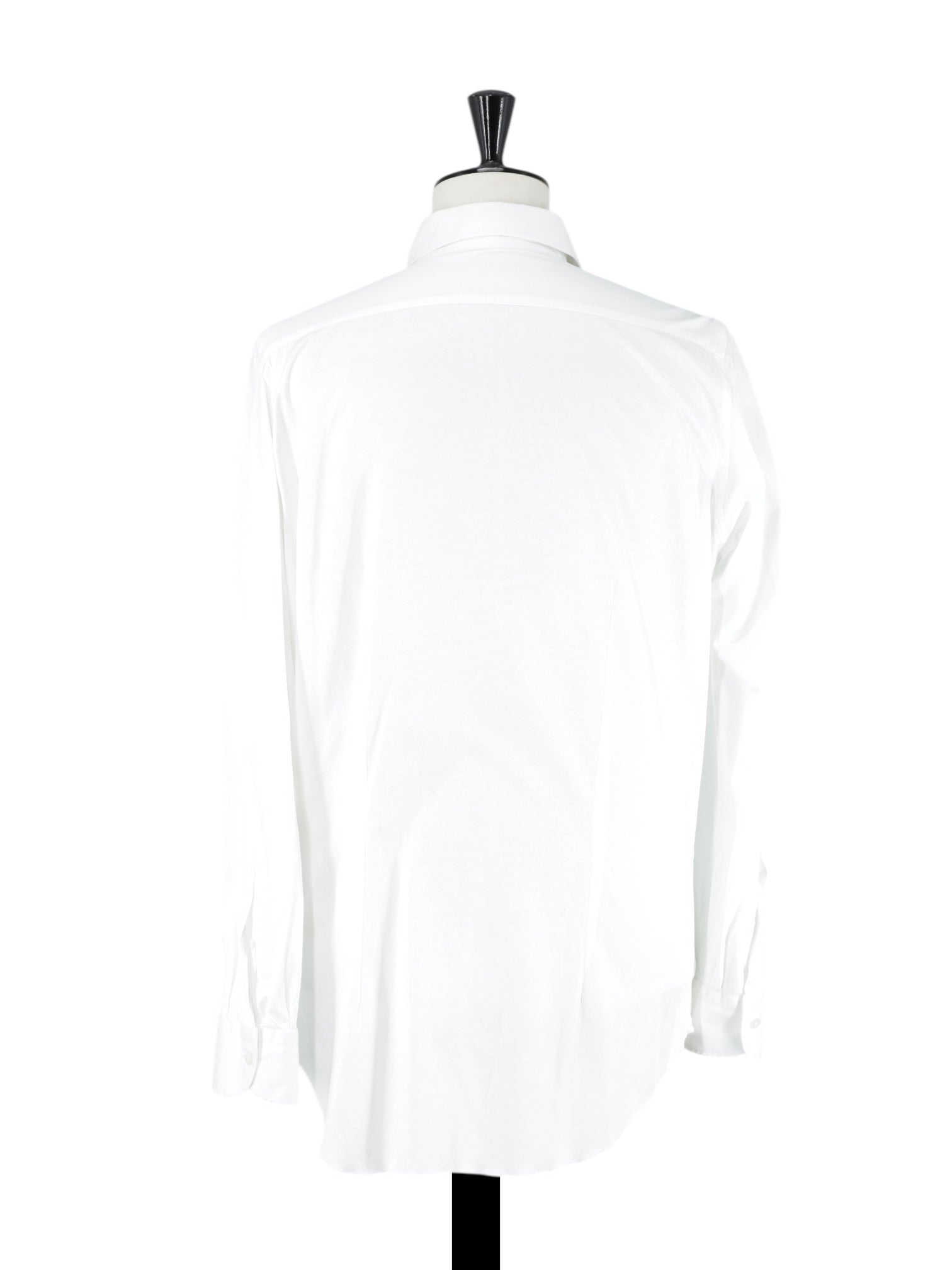 Fray White Jersey-Knitted Cotton Gabriel-Collar Shirt