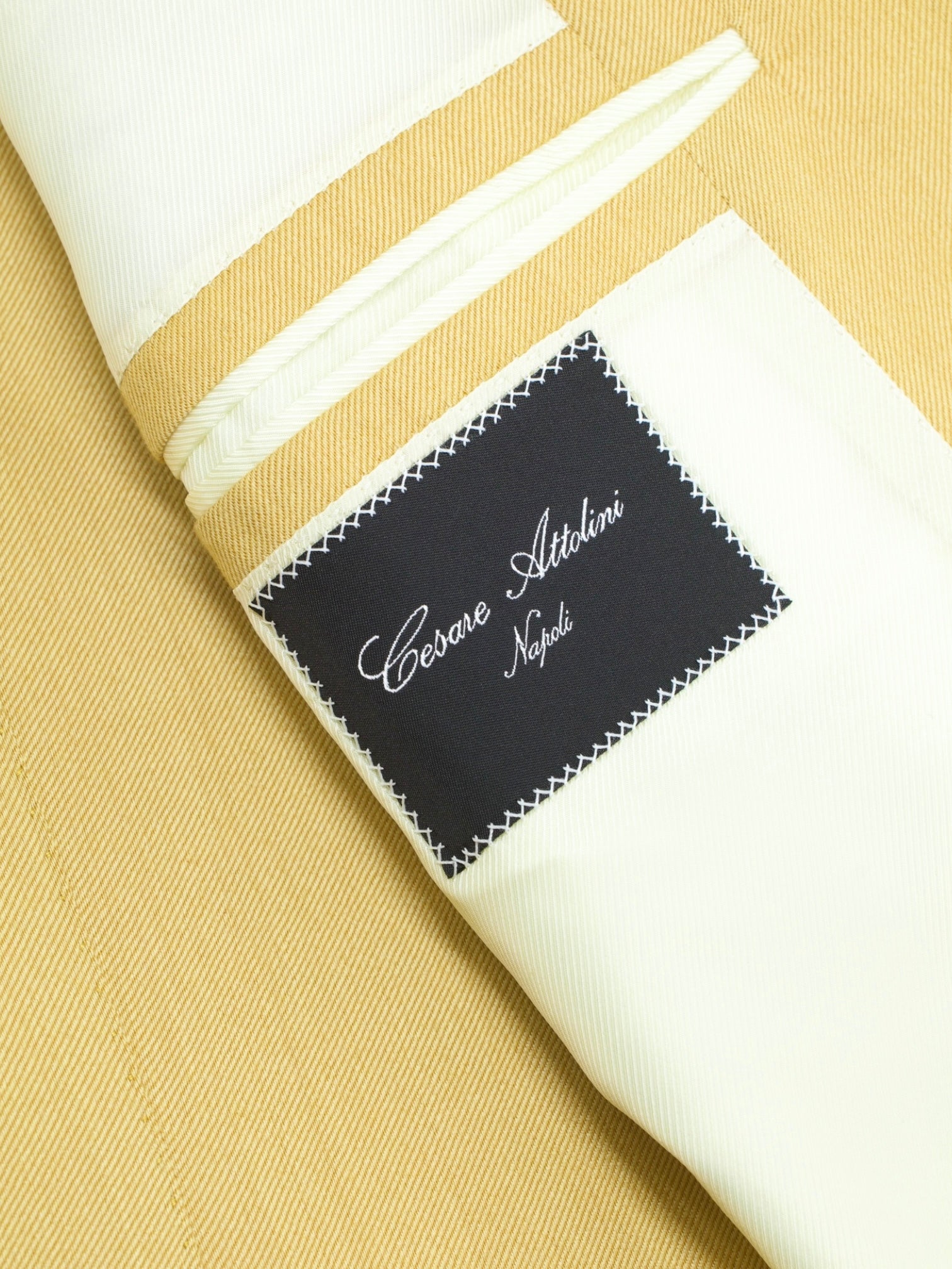 Cesare Attolini Yellow Cashmere “La Grande Bellezza” Twill Jacket