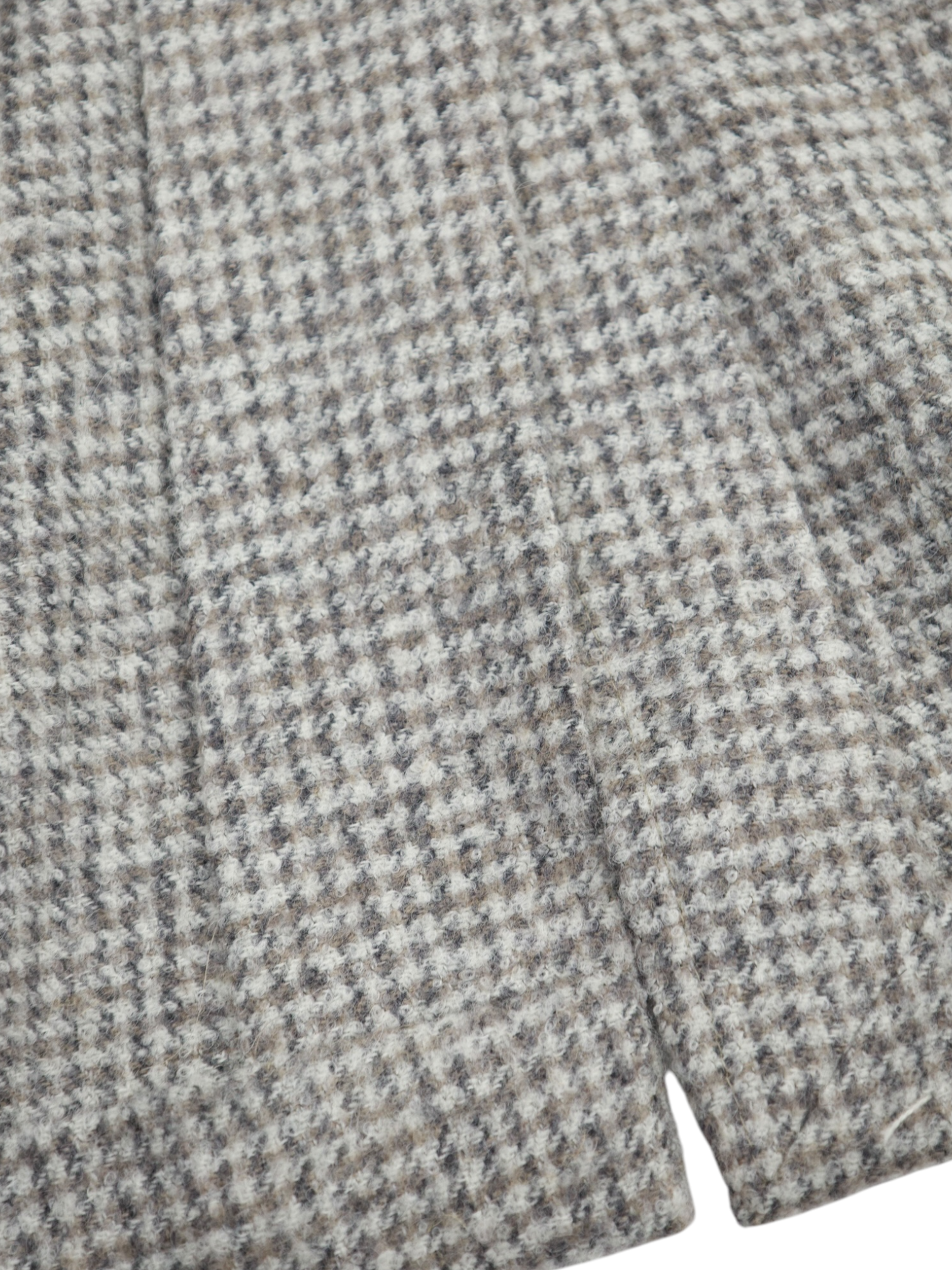 Ermenegildo Zegna Light Grey & Taupe Alpaca, Wool, Polyamide & Cashmere Houndstooth Jacket