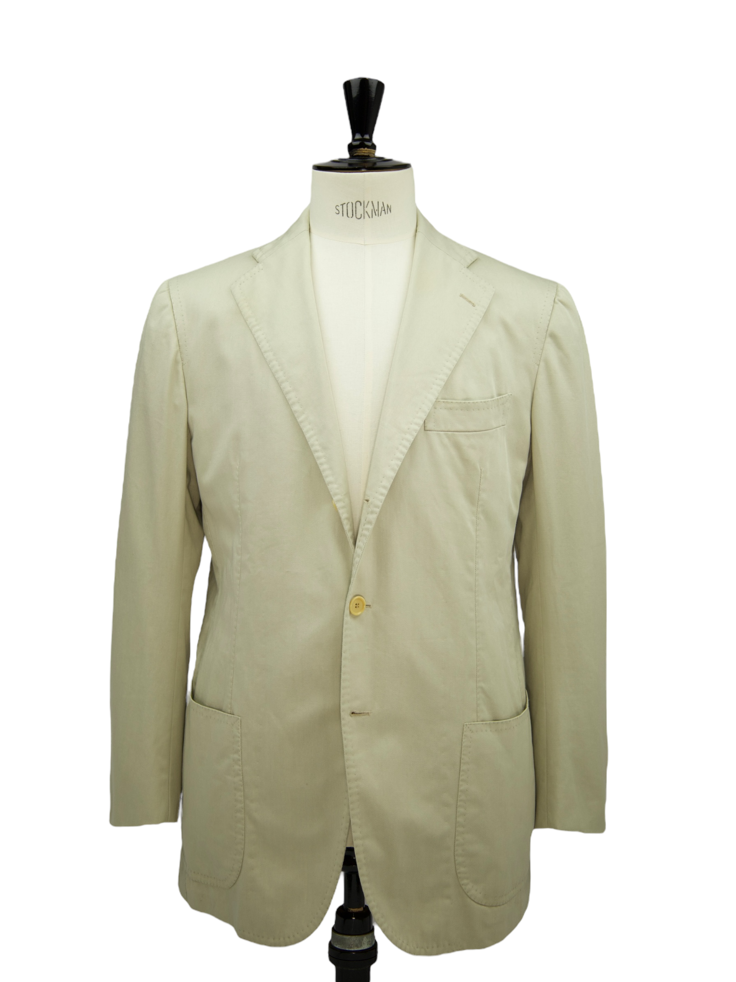 Cesare Attolini Beige Cotton Twill Unlined Jacket