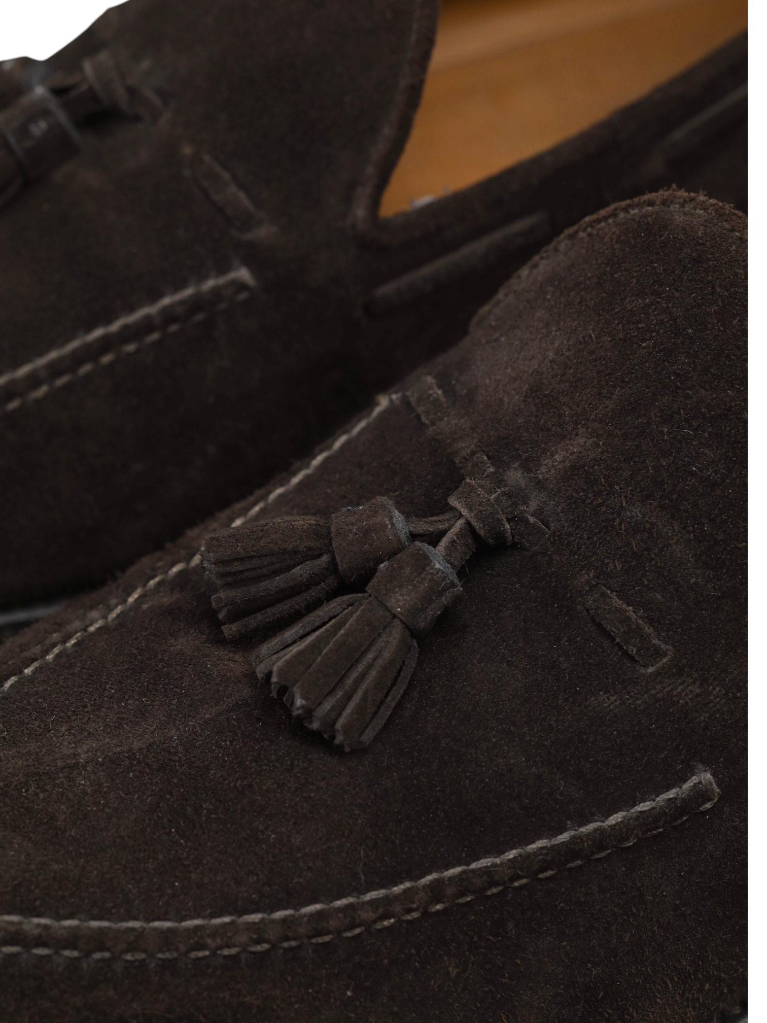 Bontoni Dark Brown Suede Tassel Loafers