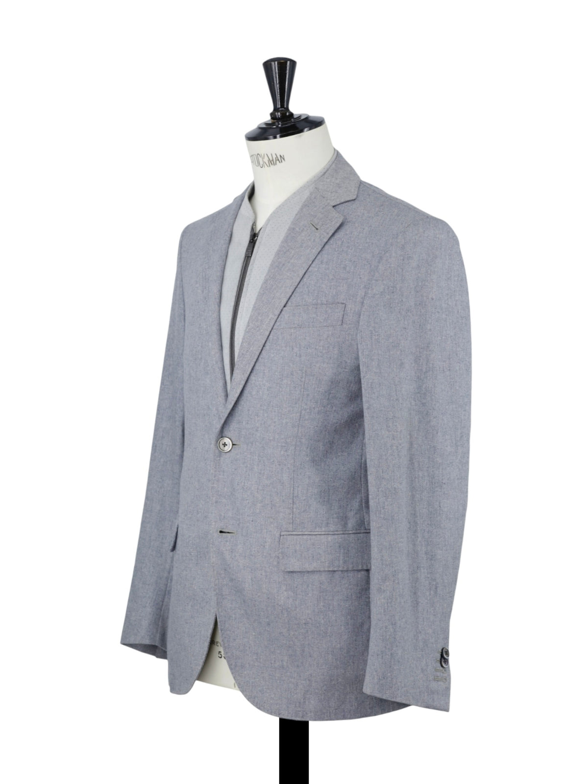 Corneliani Grey Pure Silk & Suede-Front Vespa Jacket
