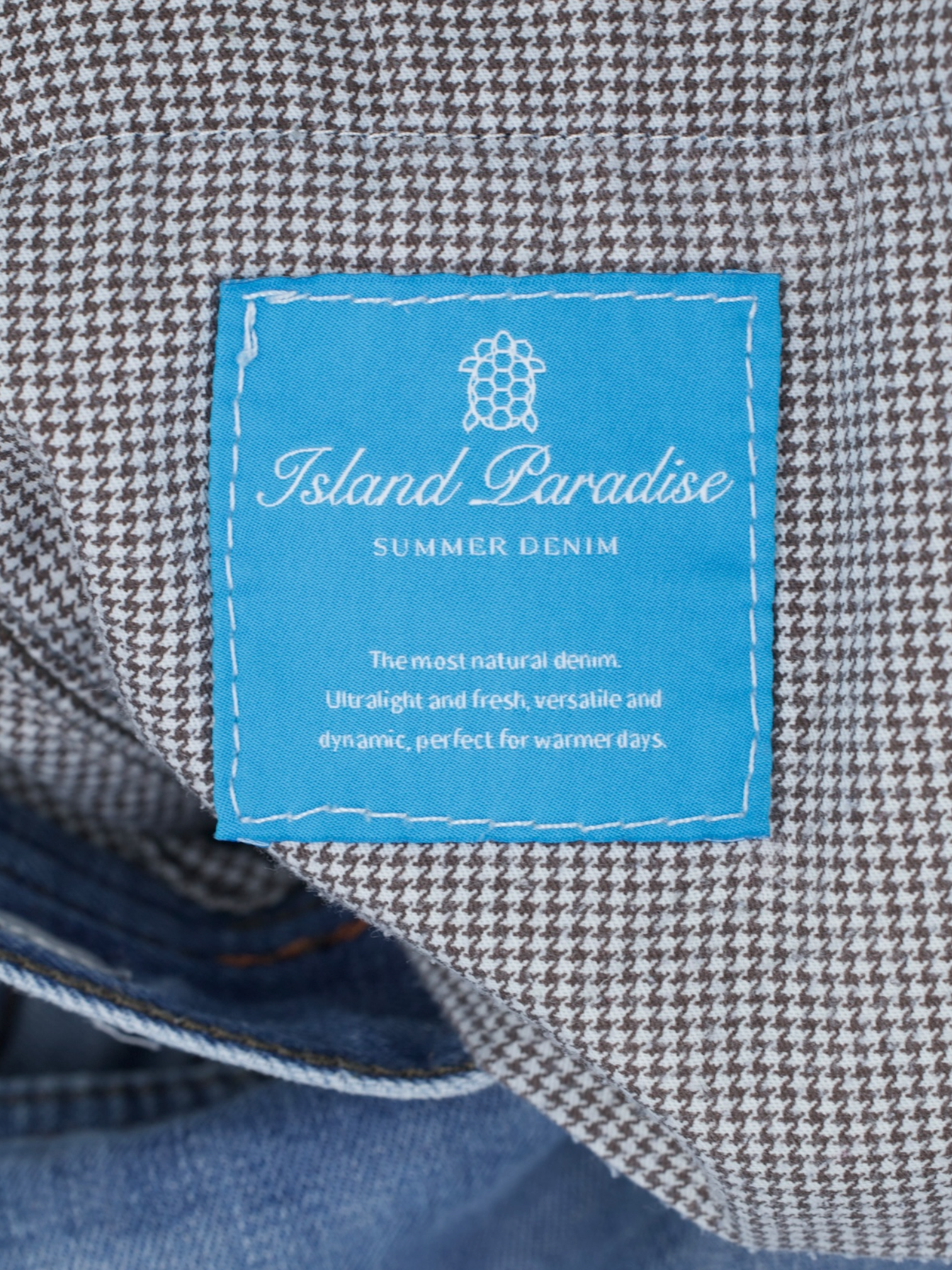 Richard J. Brown Light Blue Cotton, Linen & Stretch "Tokyo" Jeans