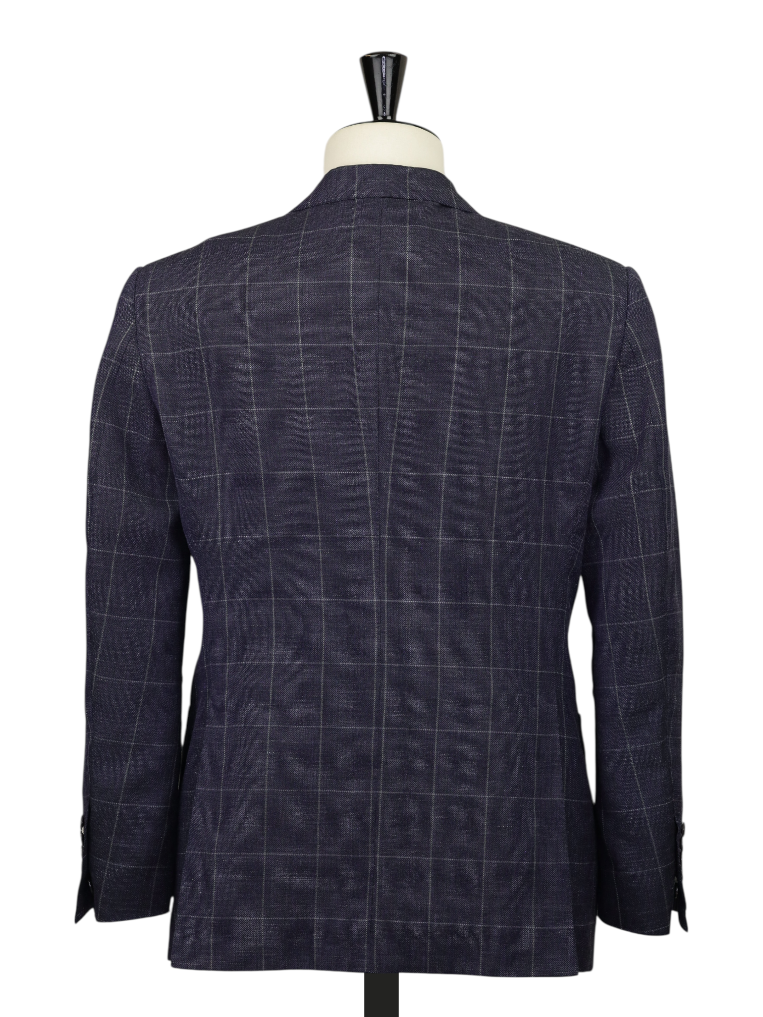 Tom Ford Dark-Indigo Wool, Linen & Silk Windowpane Windsor Jacket