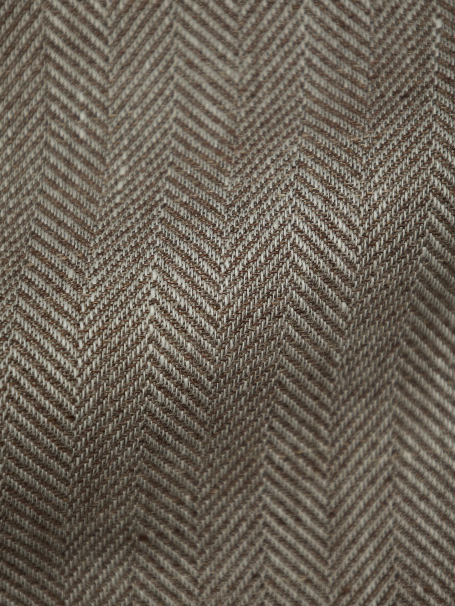 Caruso Light Brown Double Breasted Linen & Wool Herringbone Jacket