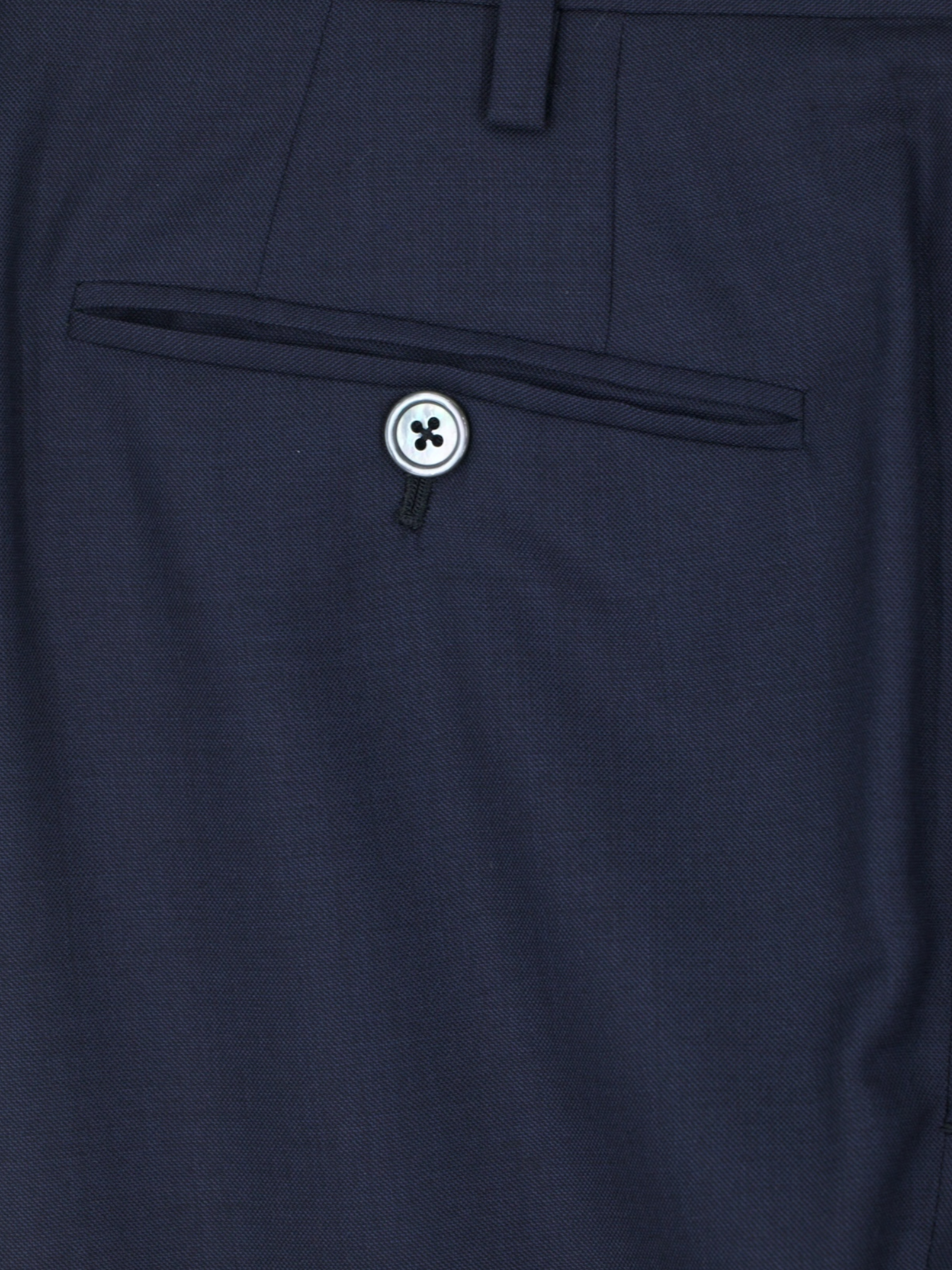 Kiton Navy Fine-Wool Twill Handmade Sartorial Trousers
