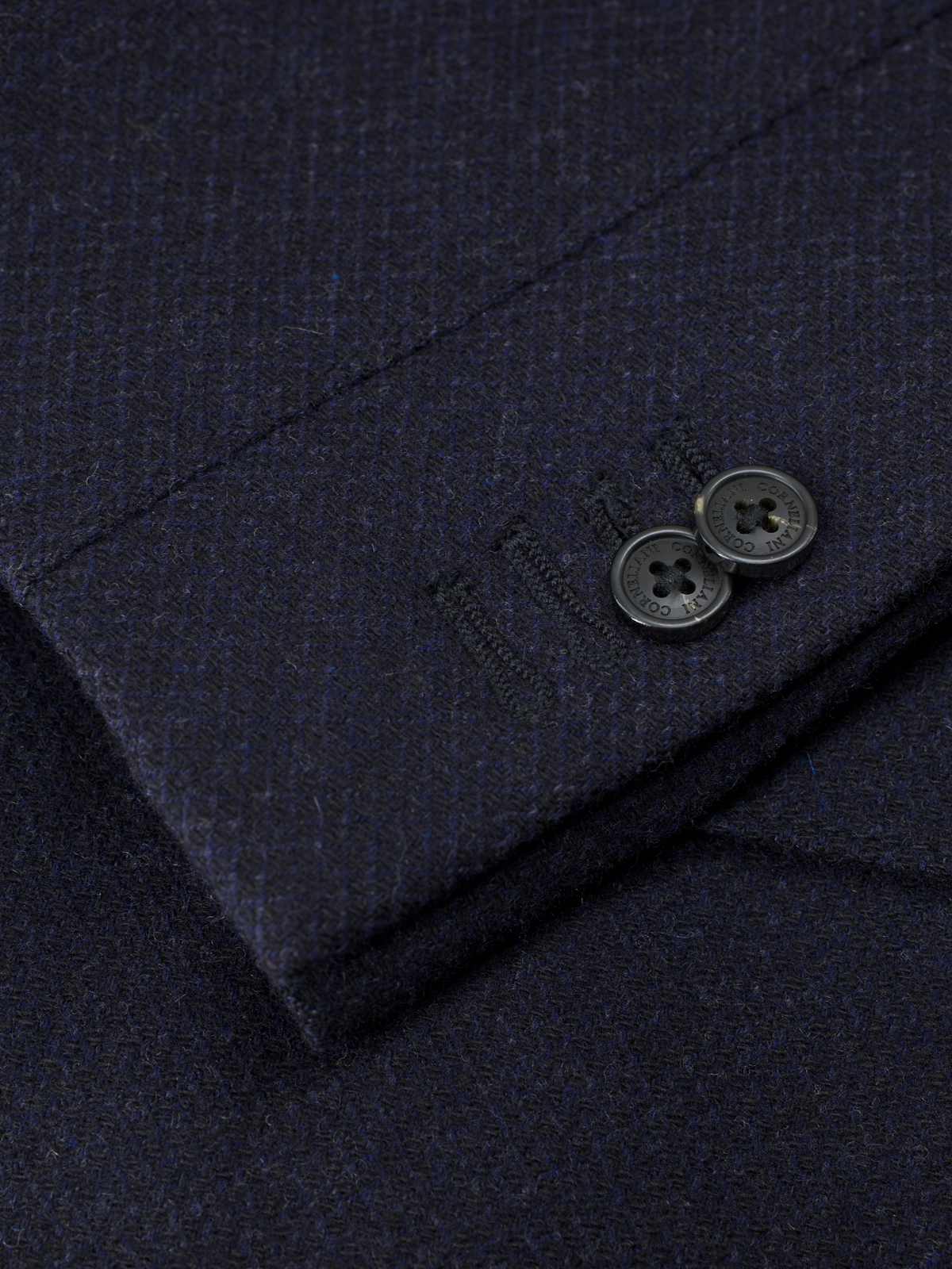 Corneliani ID Dark Blue Wool & Cashmere Milestone Fall Vespa Jacket