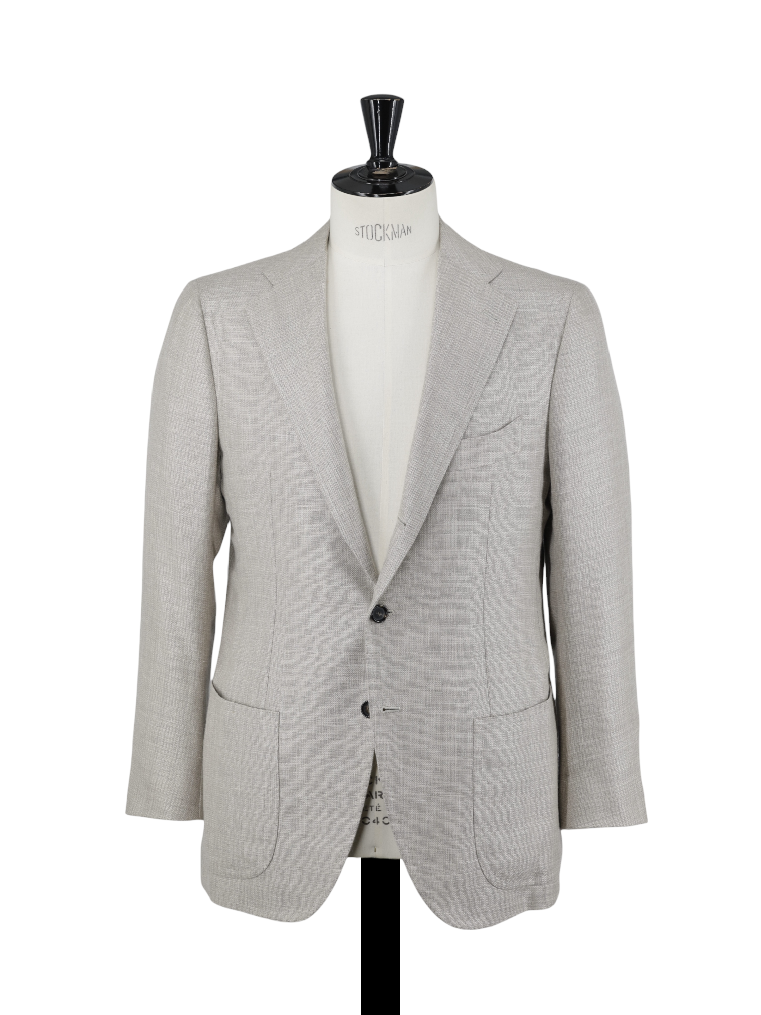 Cesare Attolini Beige Cashmere, Silk & Linen Micro-Pattern Jacket