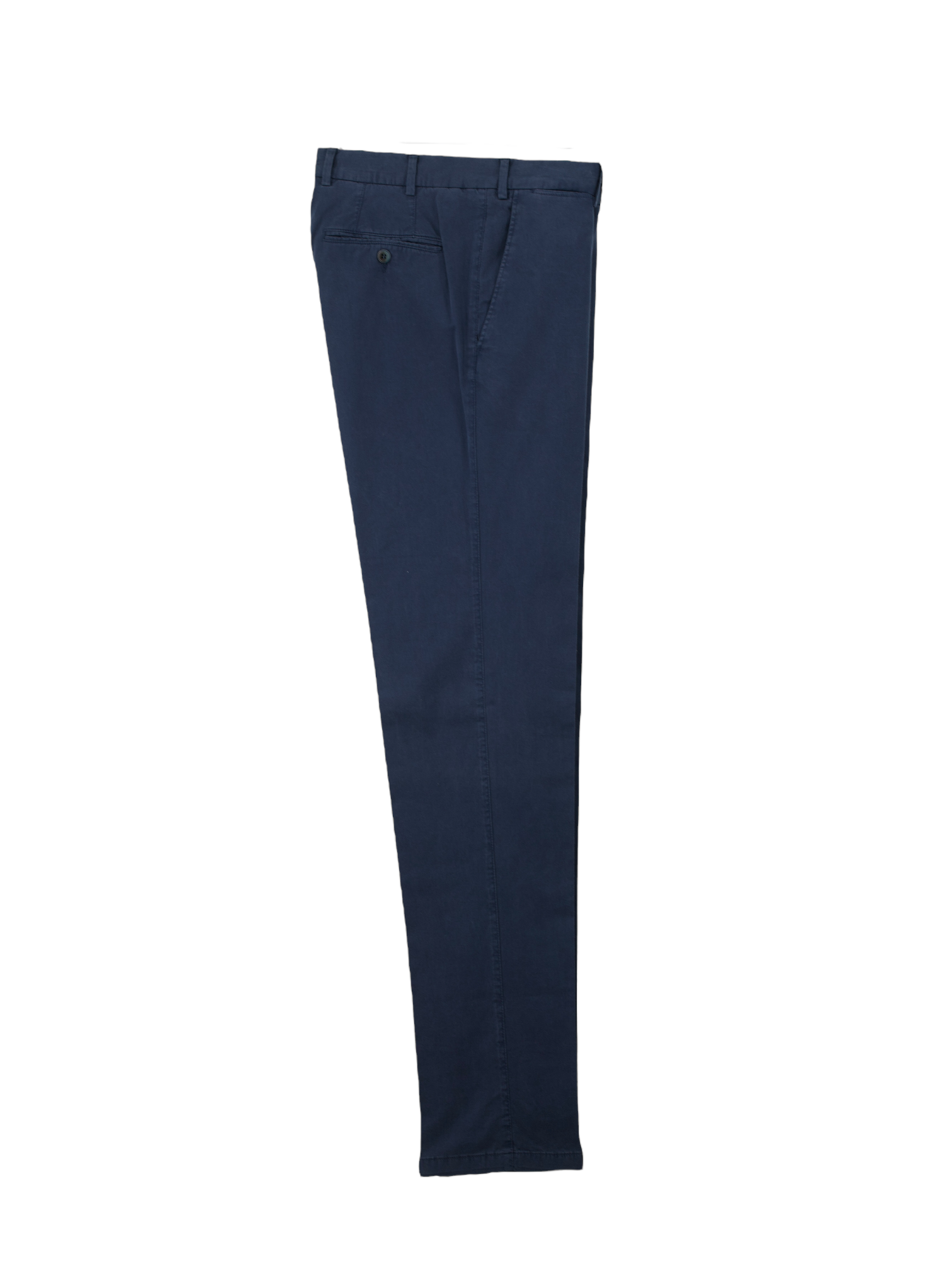 Canali Dark Blue Cotton Stretch Tapered Dress Chino